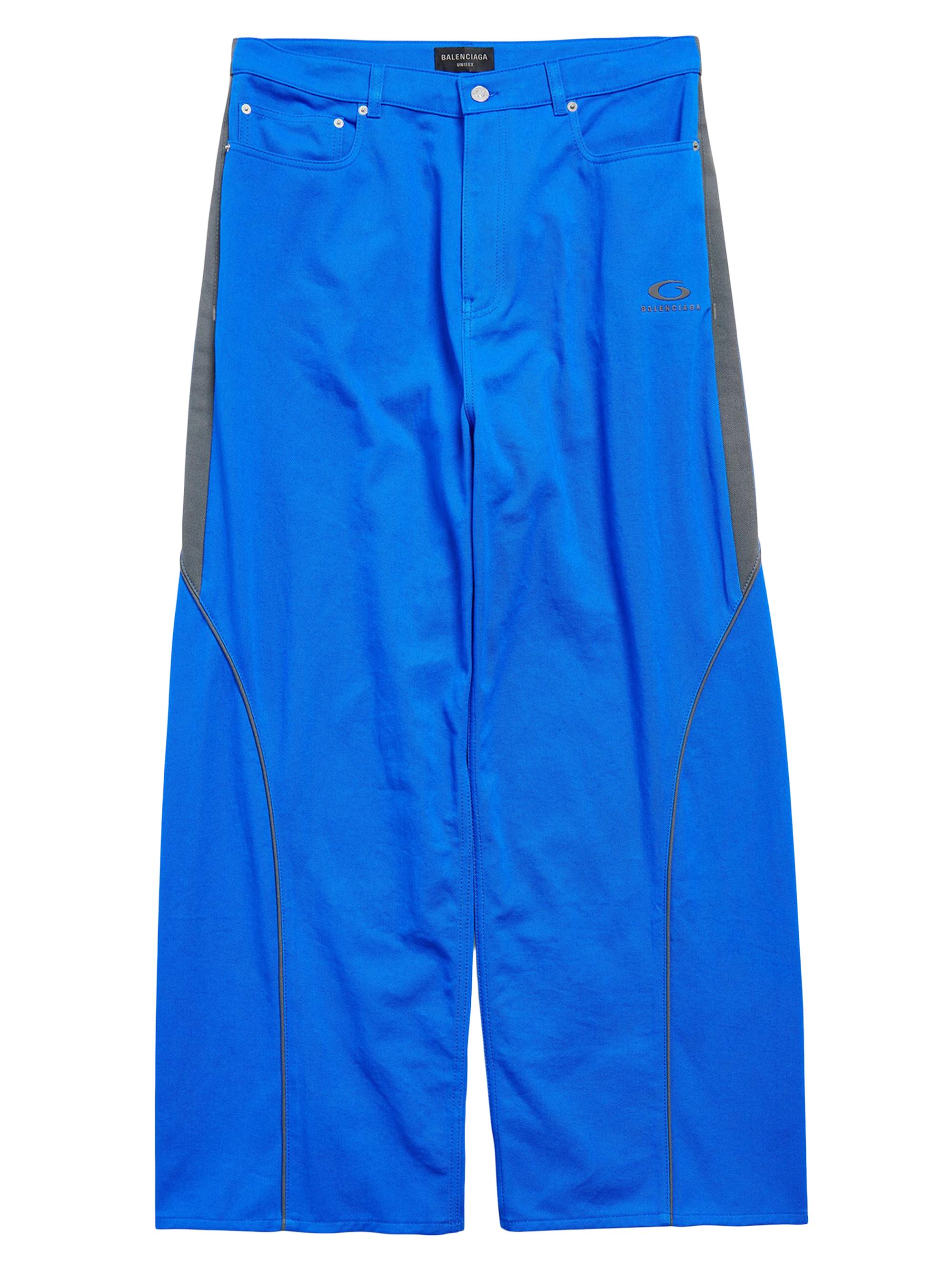 Balenciaga Men's Tracksuit Denim Pants - Royal Blue