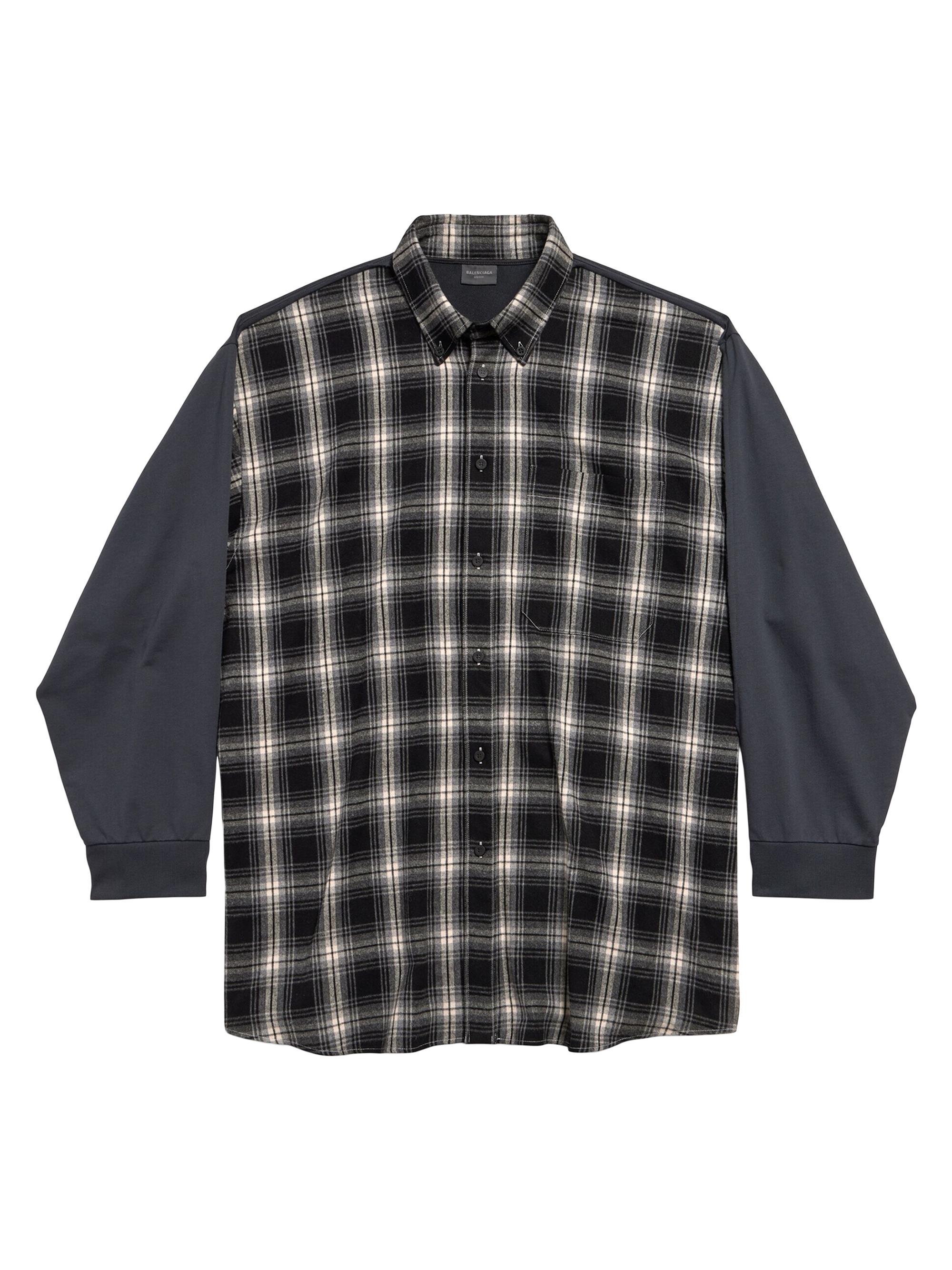 Balenciaga Men's Hybrid Overshirt - Black Grey