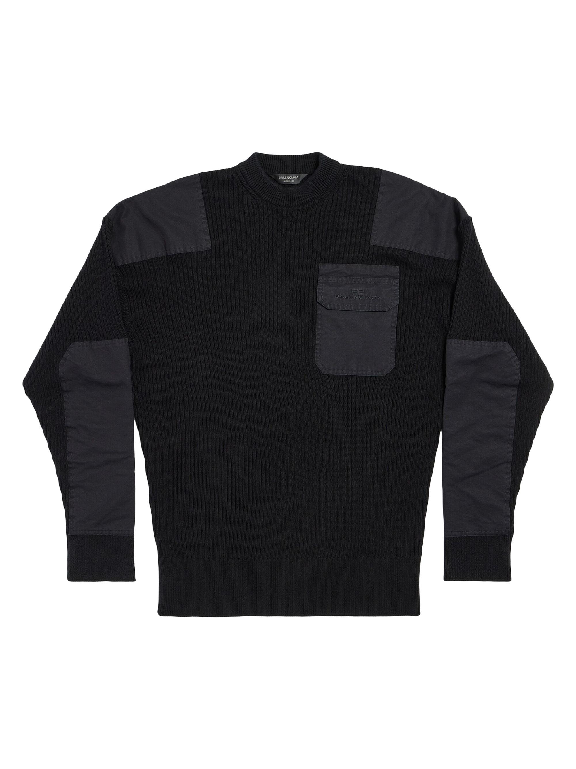 Balenciaga Men's Military Sweater - Black