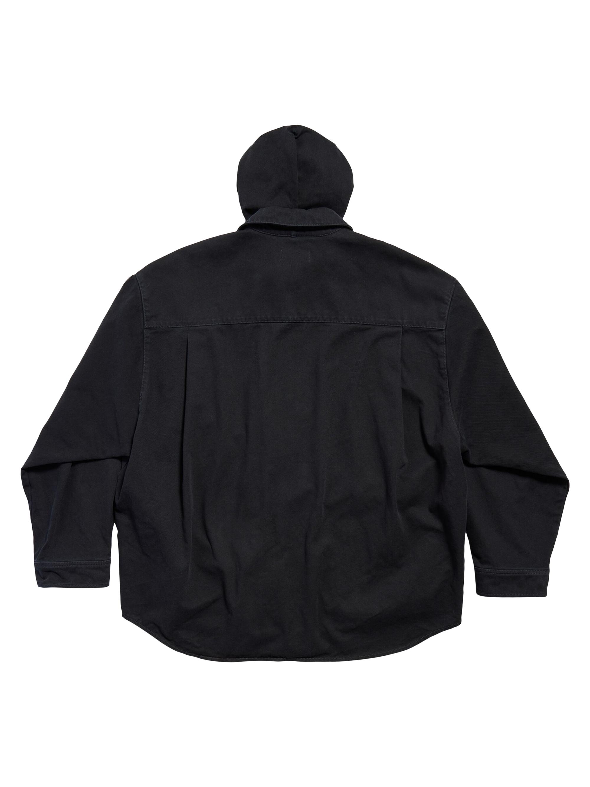 Balenciaga Men's Parka Denim Jacket - Black | Thumbnail 2