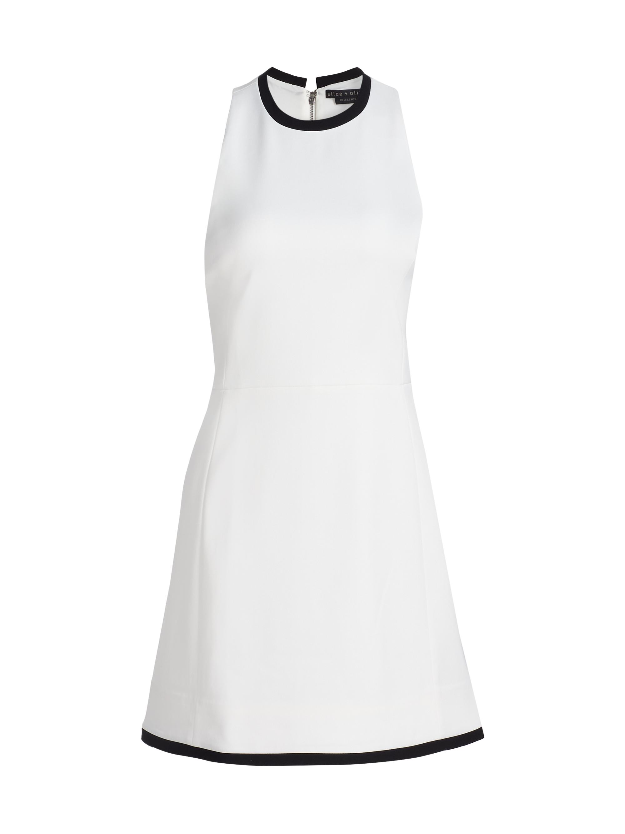 ALICE + OLIVIA Women's Marisol Tipped Minidress - Off White