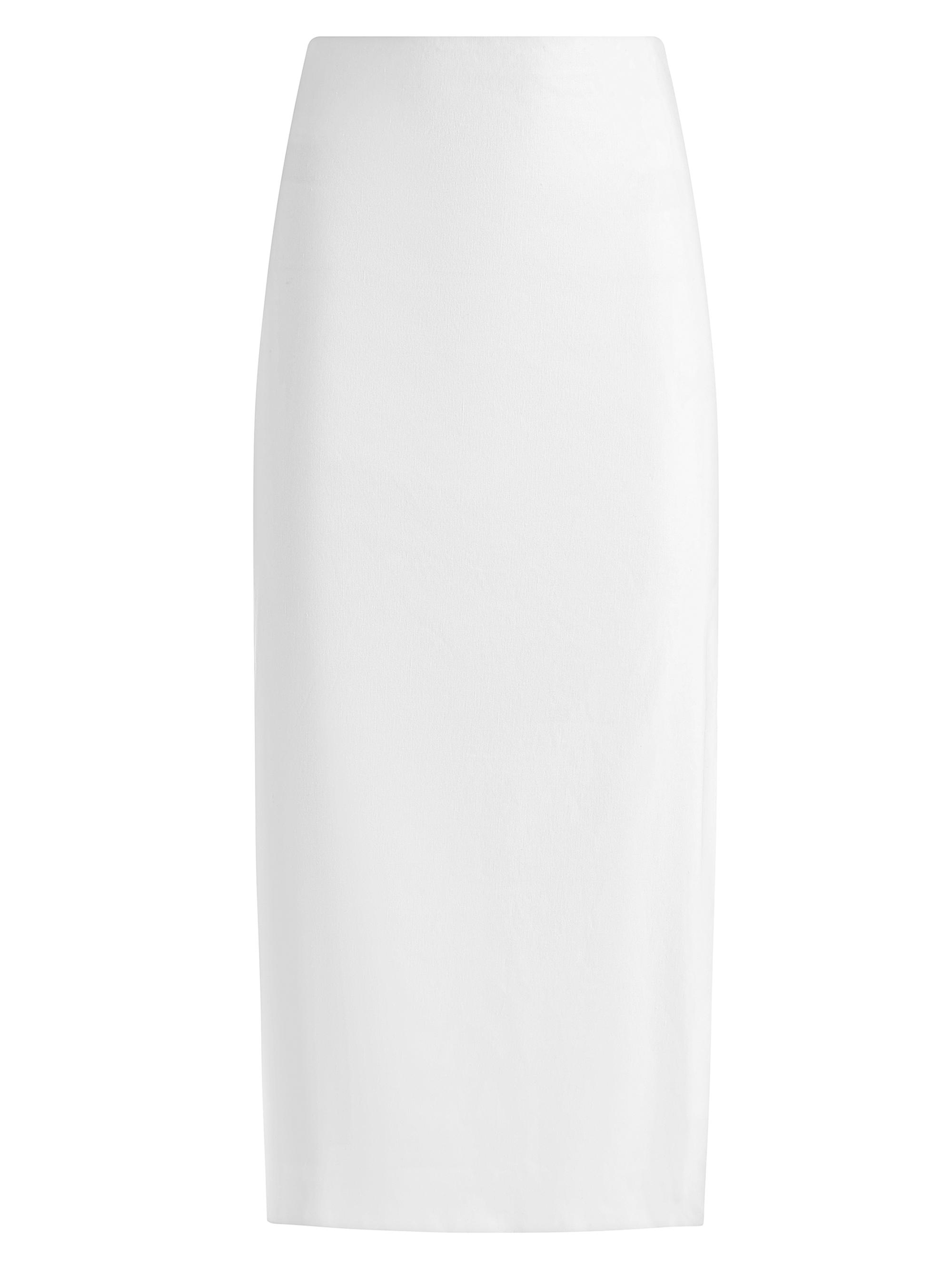 Alice + Olivia Women's Maeve Linen-Blend Slip Skirt - Off White