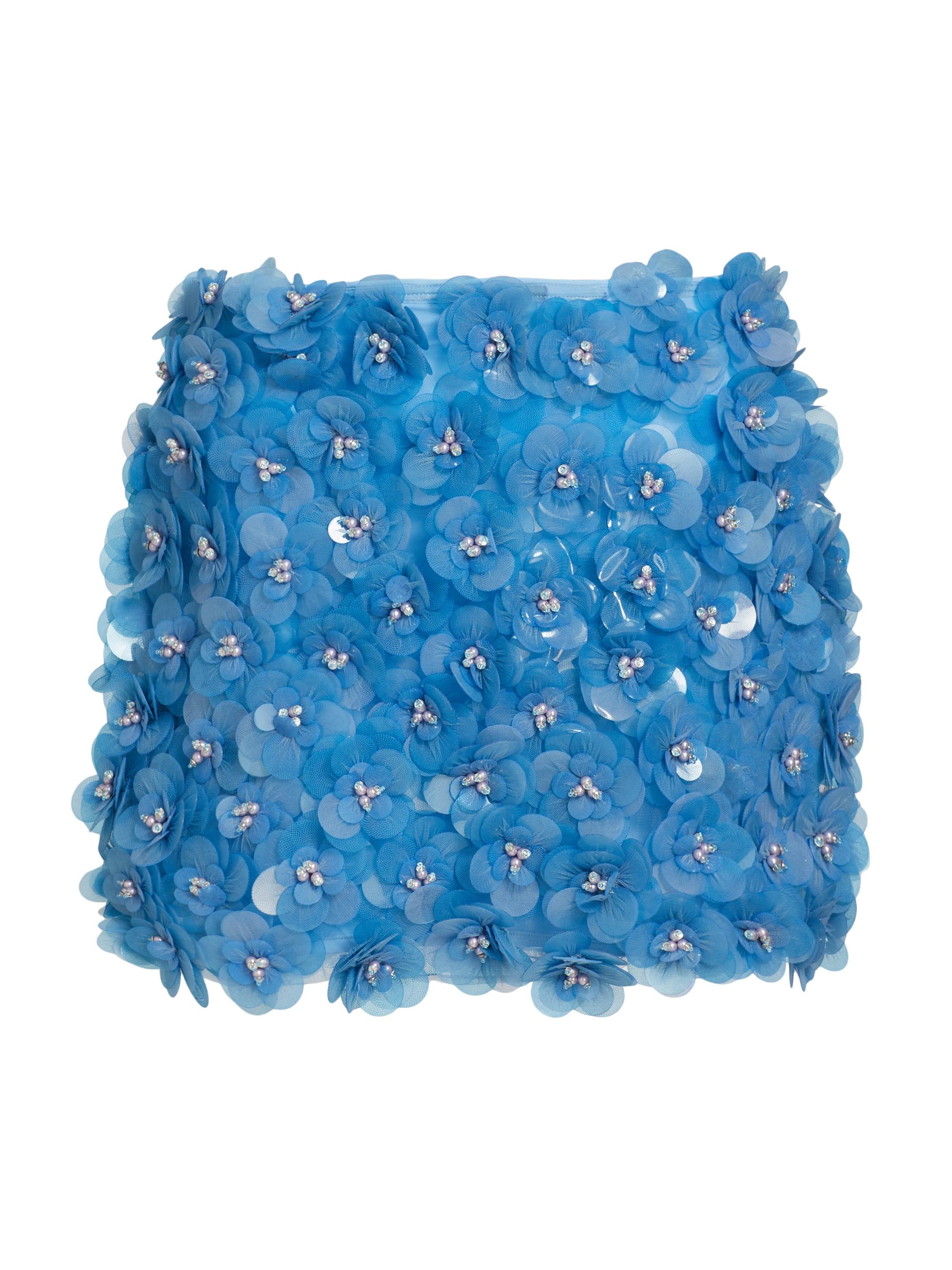 Mariandree Gaitan Women's Paula Floral Mini Skirt - Blue