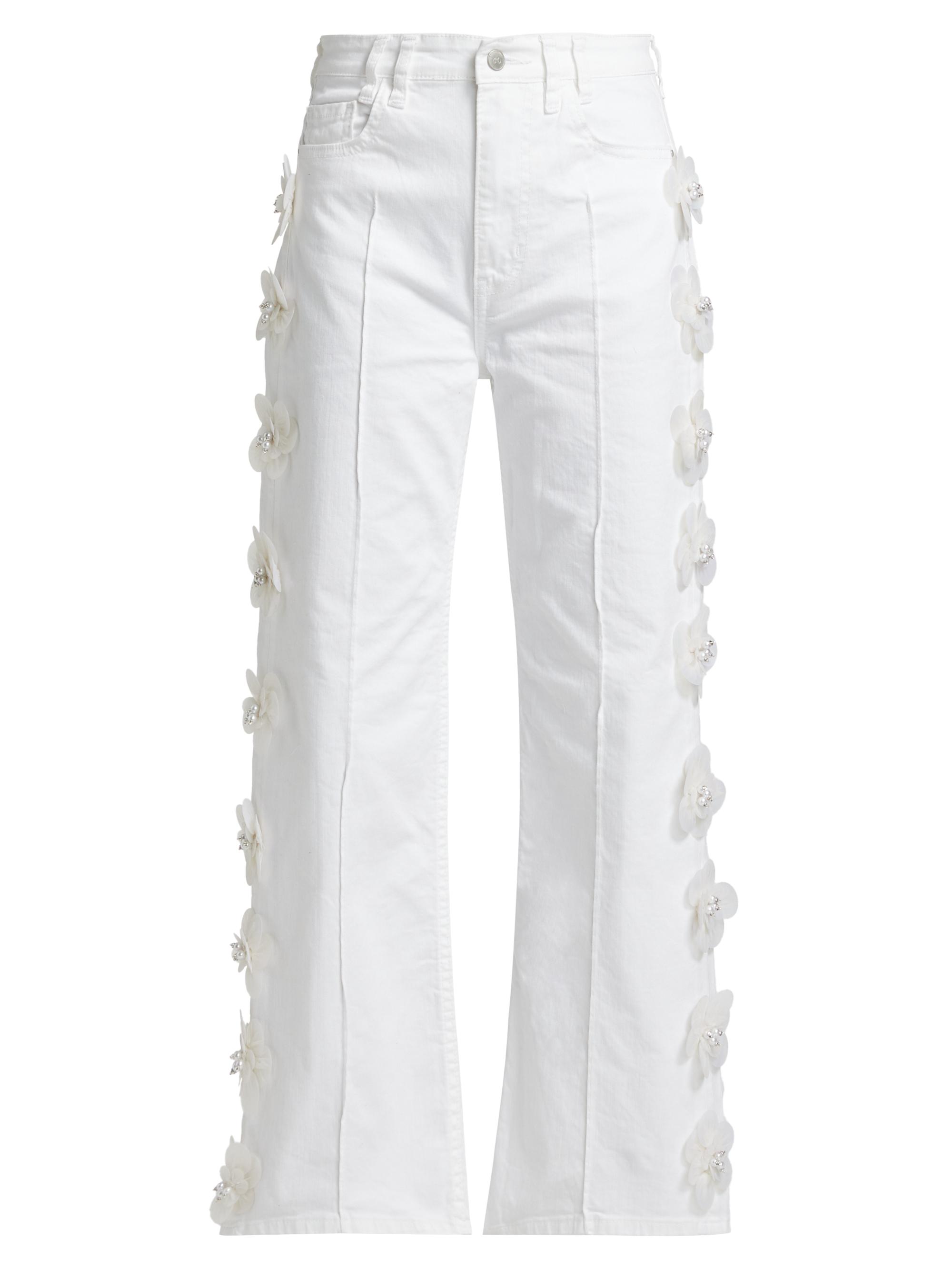 Daisy Embellished Colored Jeans