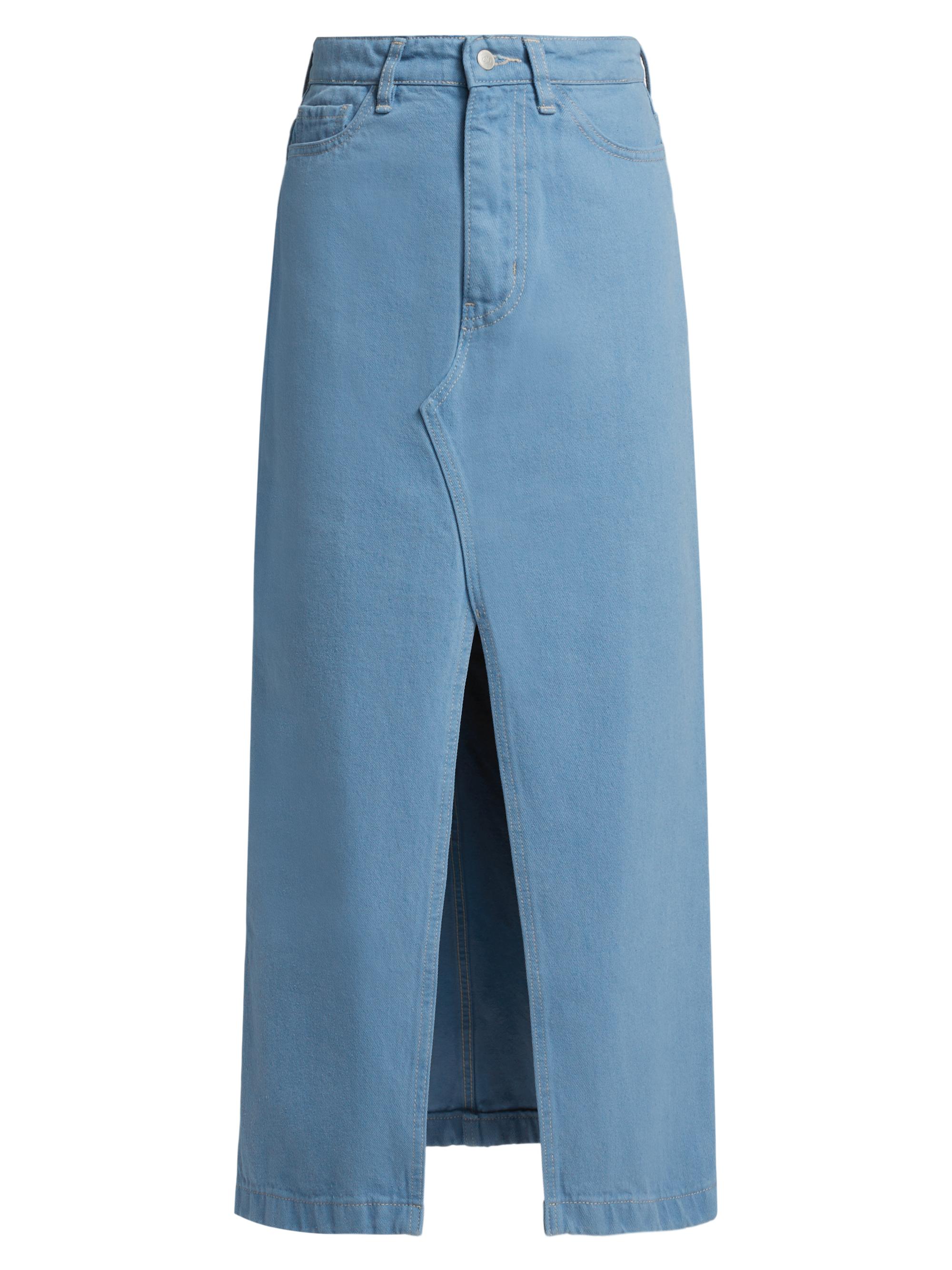 Mariandree Gaitan Women's Kim Denim Midi-Skirt - Blue