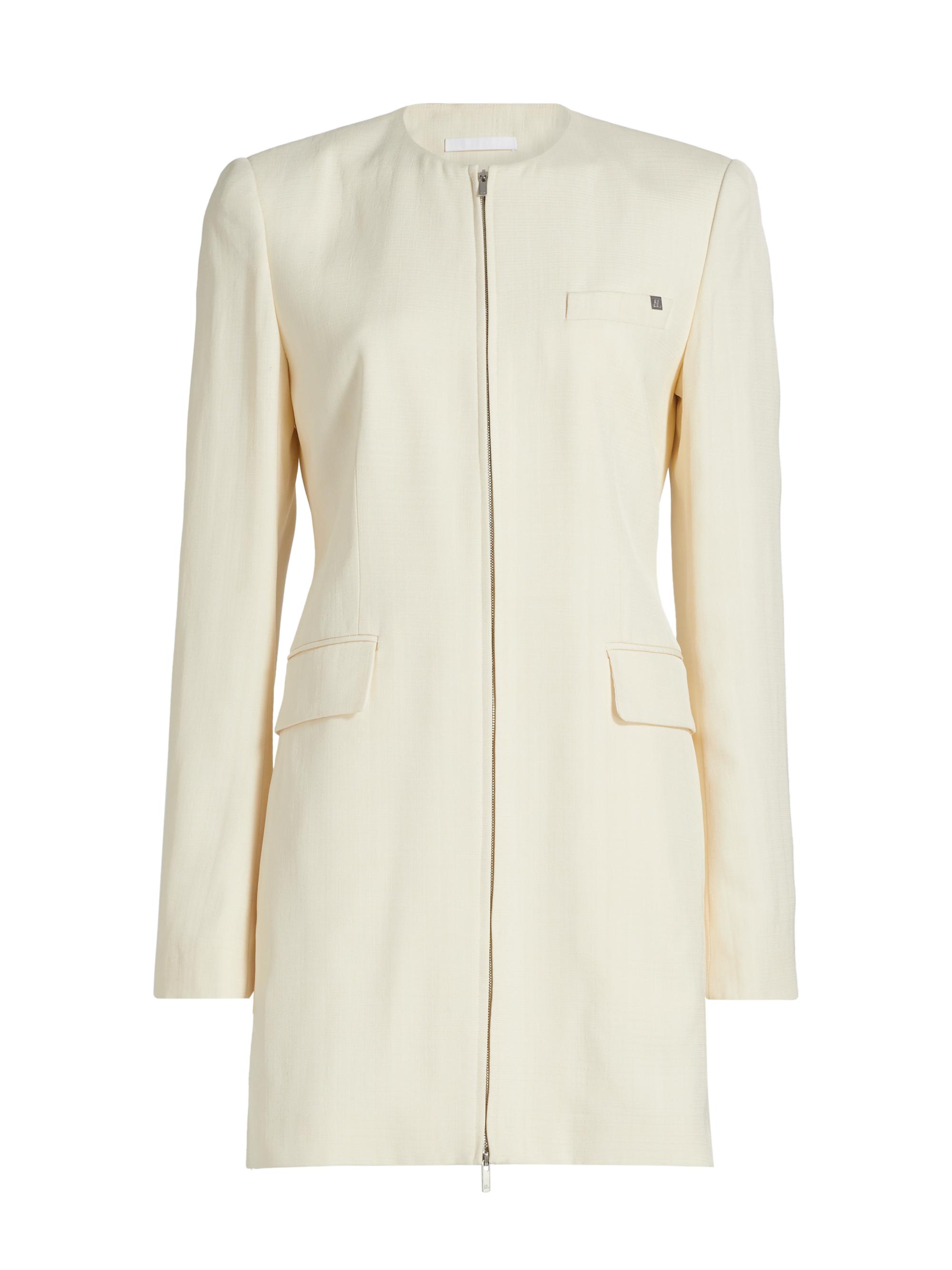 Helmut Lang Women's Tailored Zip-Front Dress - Antique White