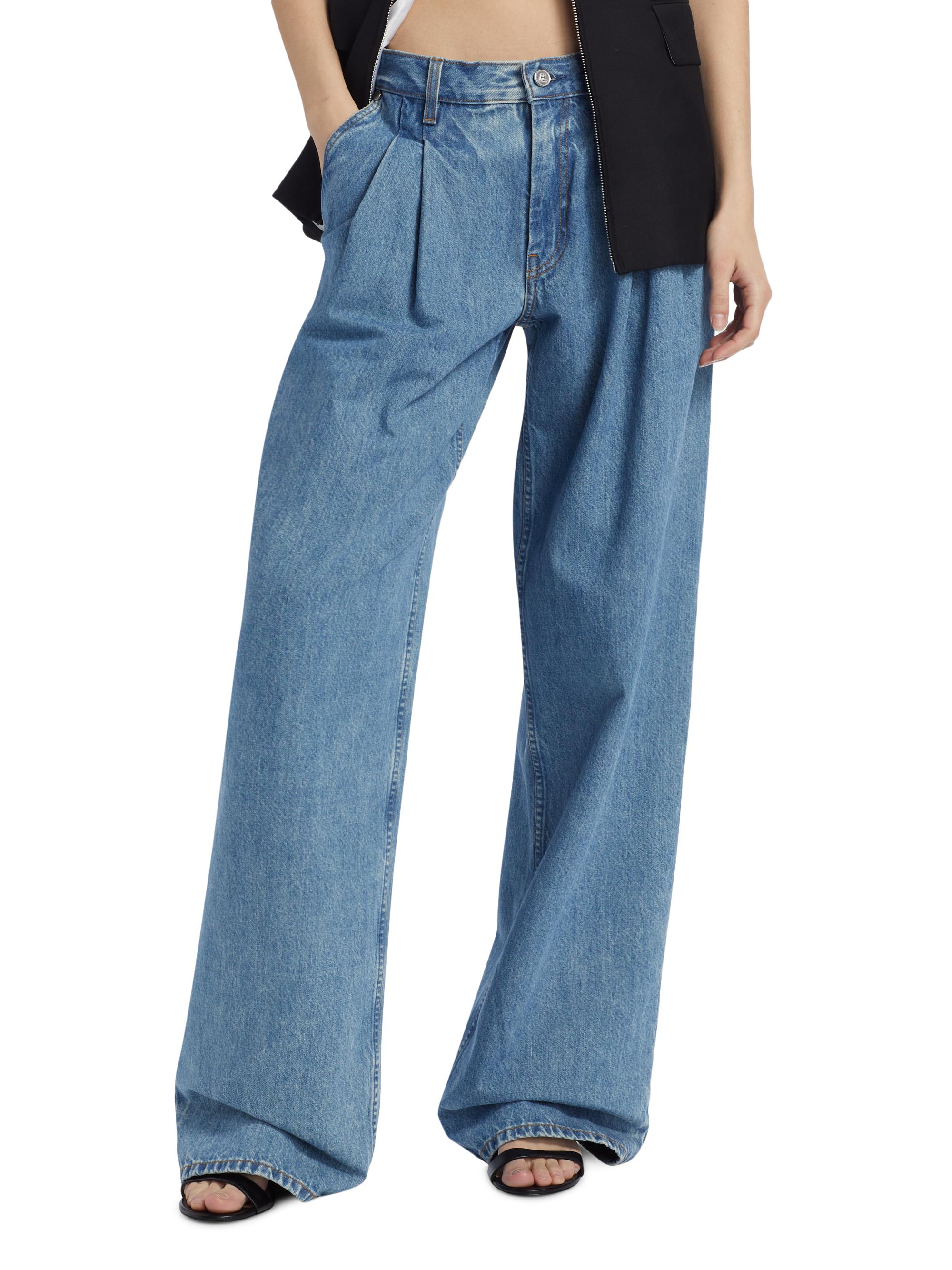 Helmut Lang Double-Pleat Wide-Leg Jeans | Saks Fifth Avenue