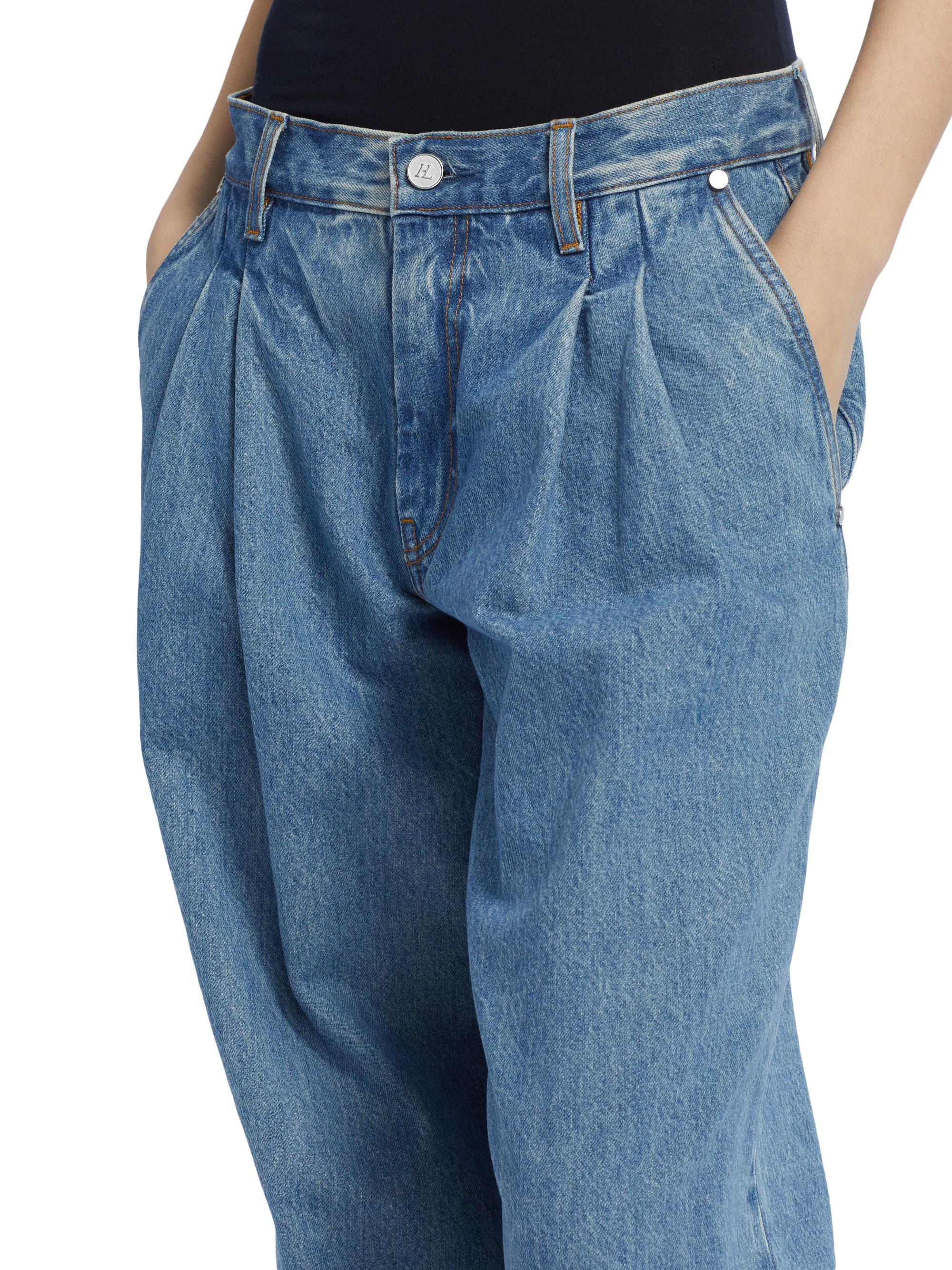 Helmut Lang Double-Pleat Wide-Leg Jeans | Saks Fifth Avenue