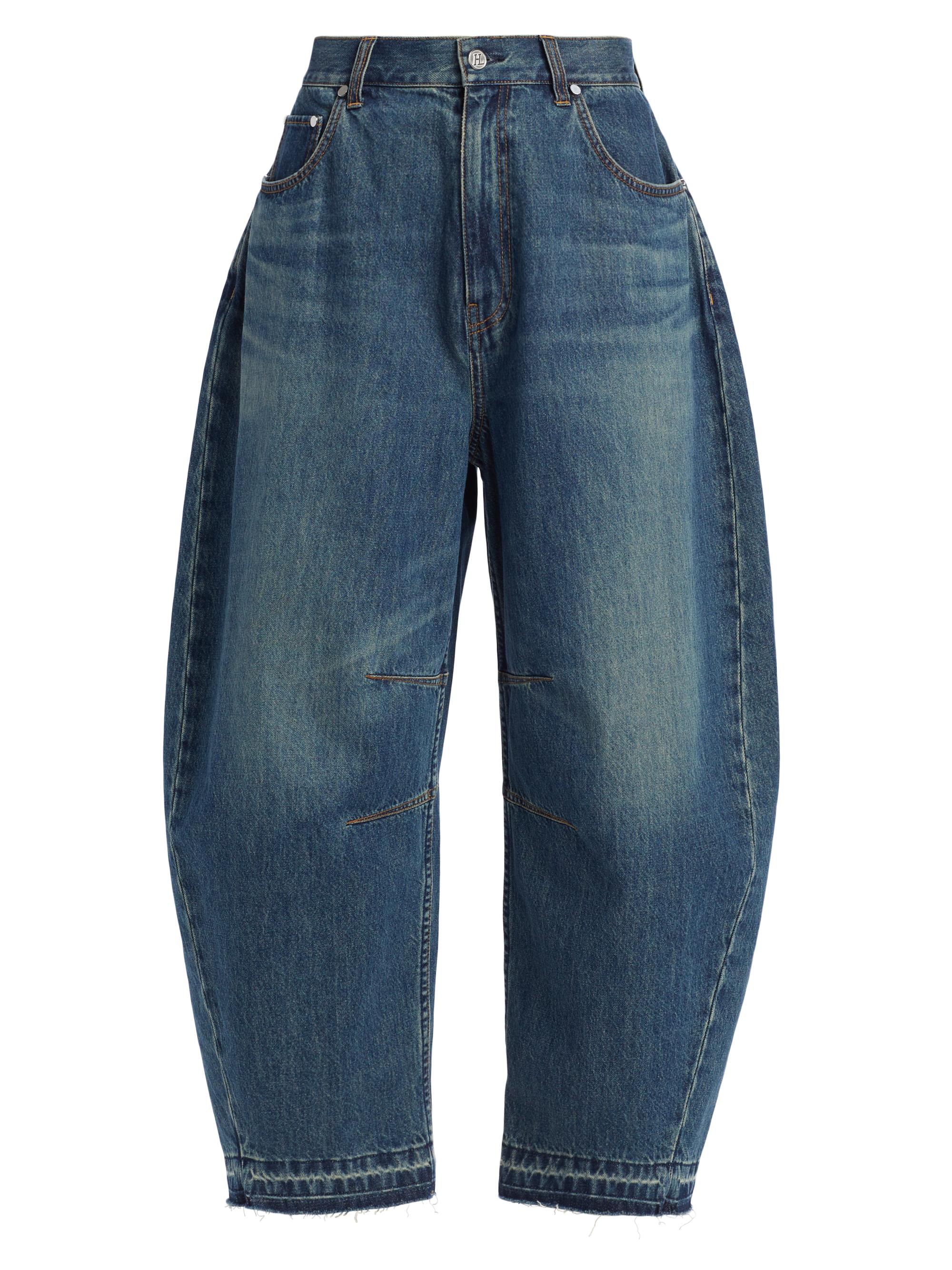 Helmut Lang Cropped Wide-Leg Painted Jeans | Saks Fifth Avenue