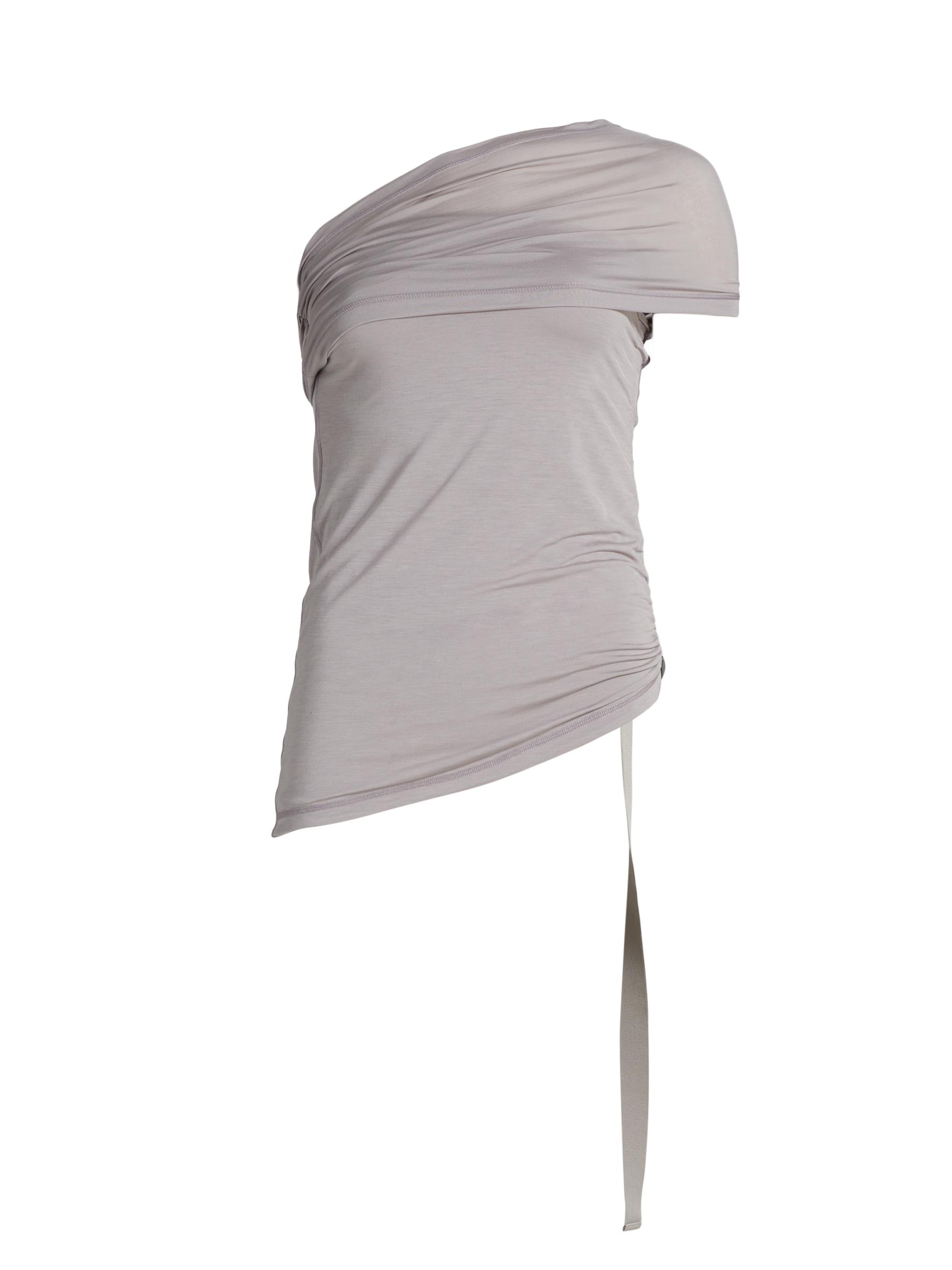 Helmut Lang Women's Protection Asymmetric Ruched Top - Grey Lavender