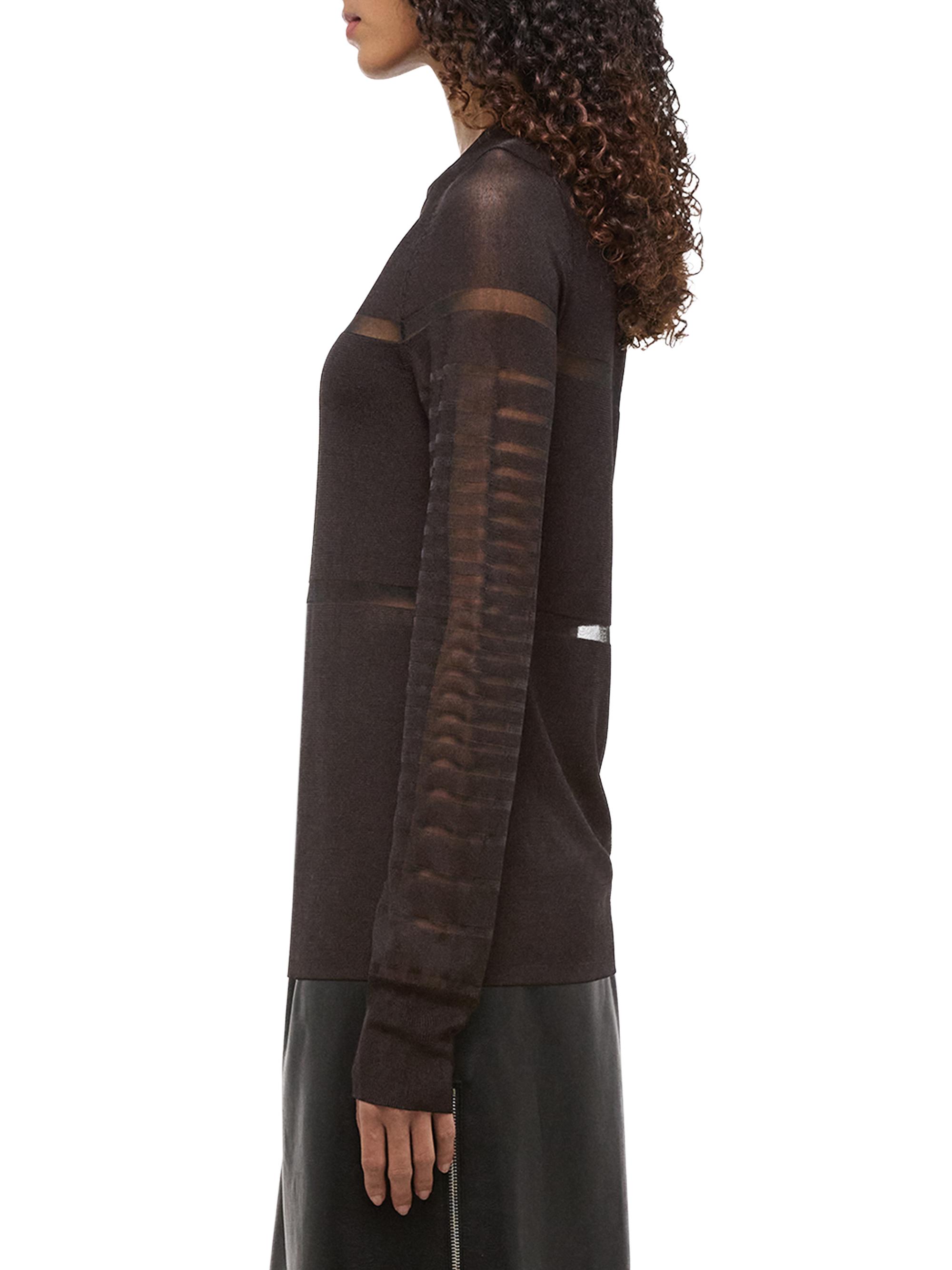 Helmut Lang Spaced Sheer Knit Long-Sleeve Top | Saks Fifth Avenue