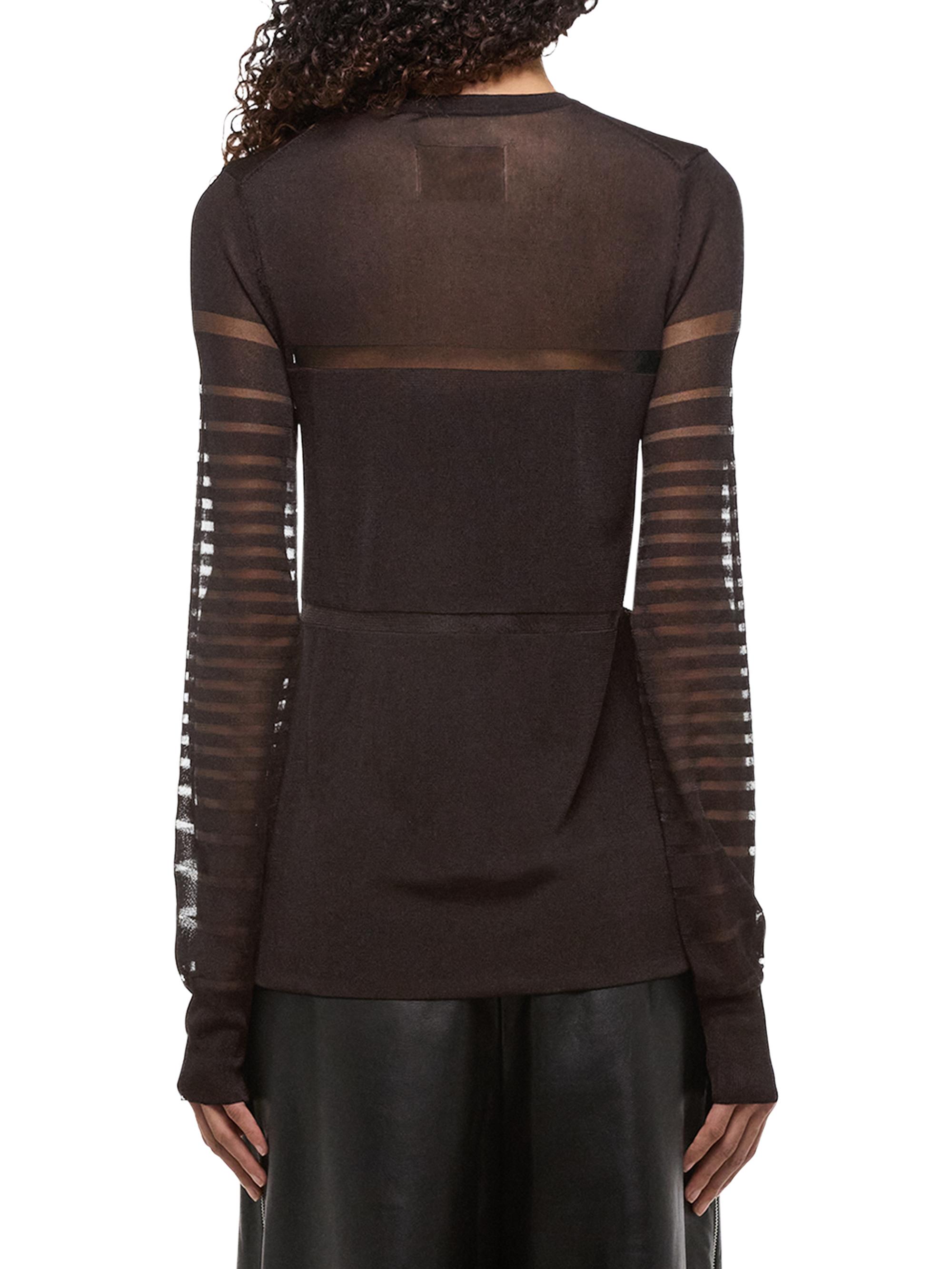Helmut Lang Spaced Sheer Knit Long-Sleeve Top | Saks Fifth Avenue