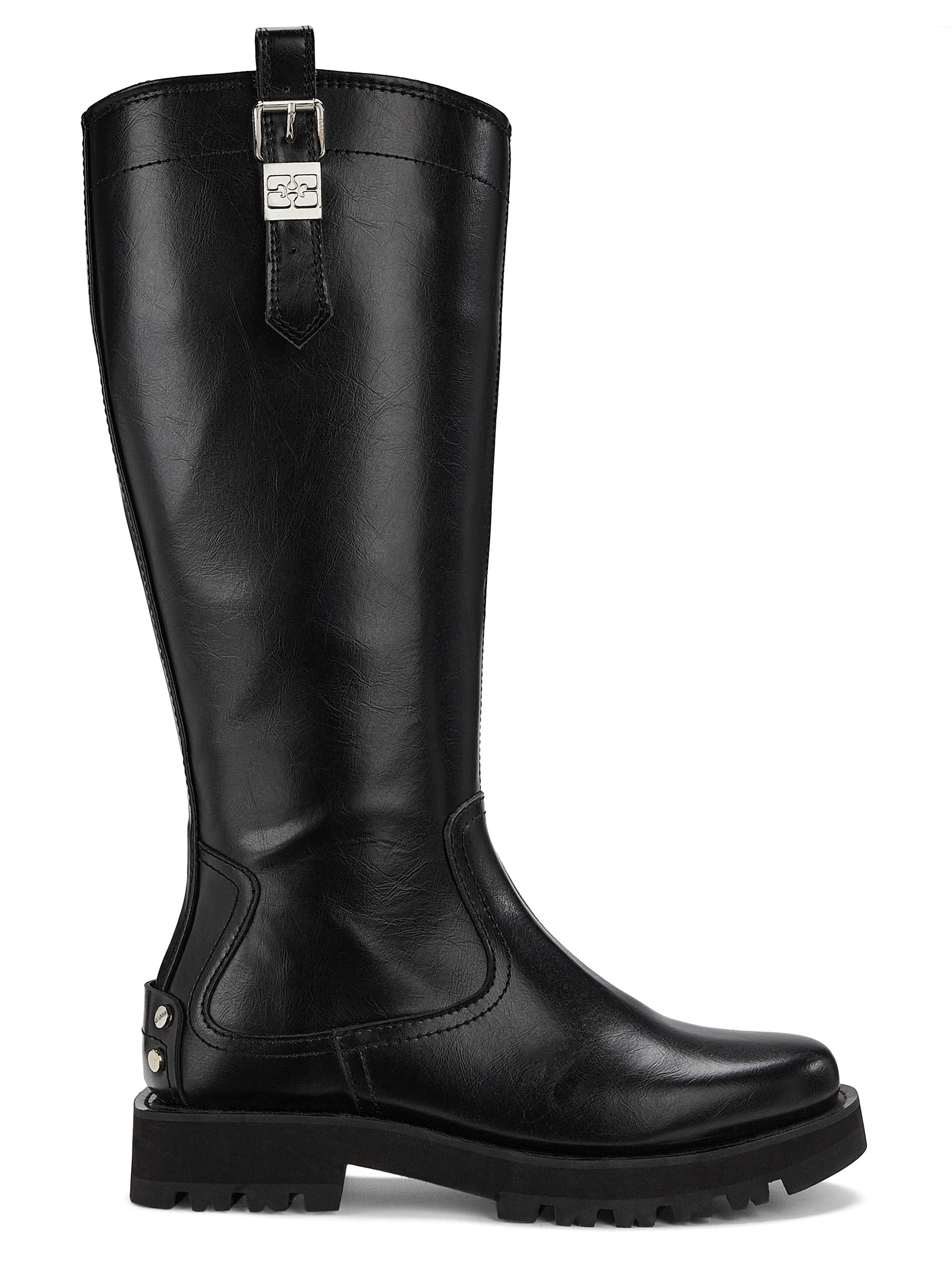 Ganni Cleated Knee-High Chelsea Boots | Saks Fifth Avenue