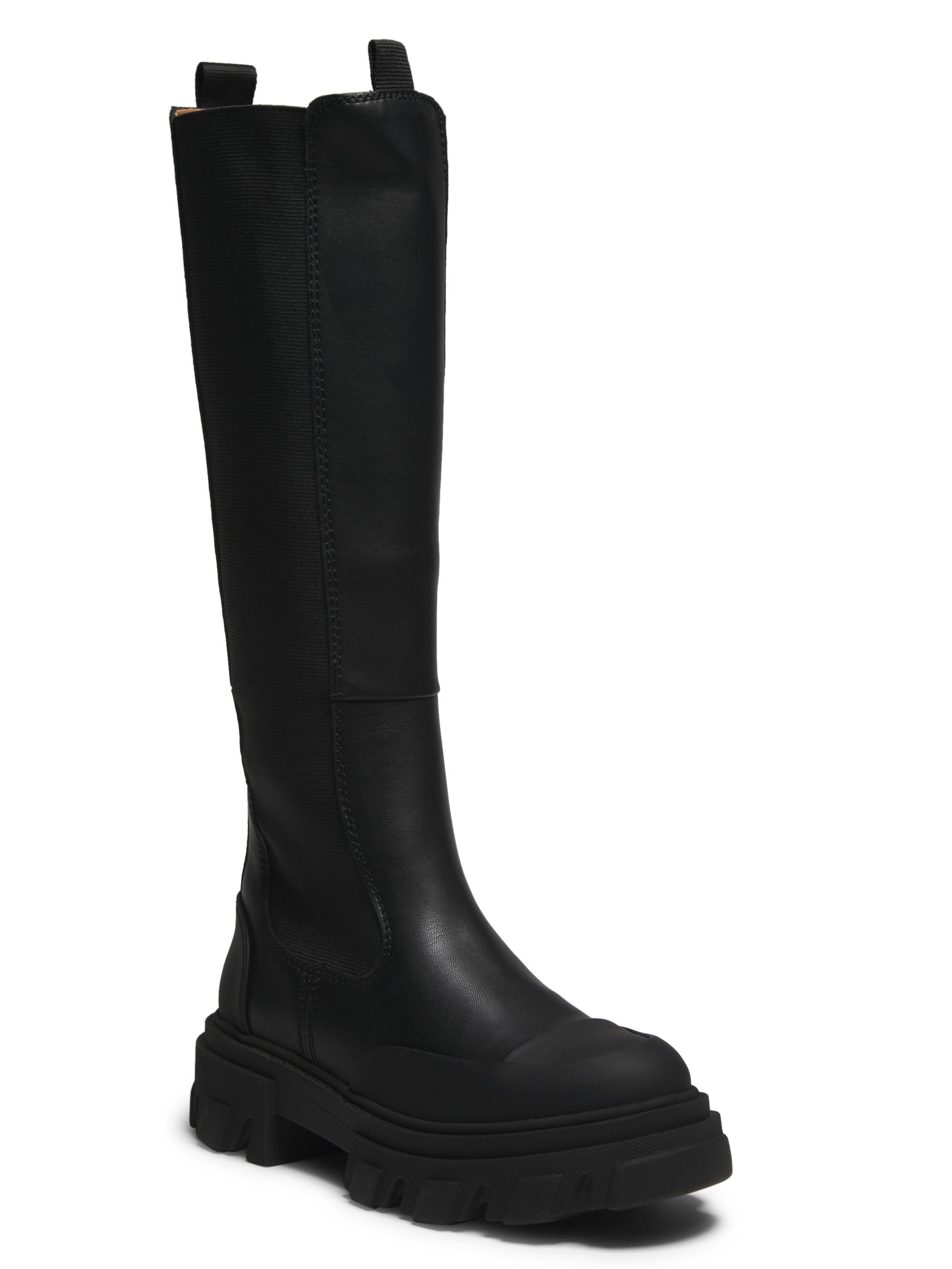 Ganni Cleated Knee-High Chelsea Boots | Saks Fifth Avenue