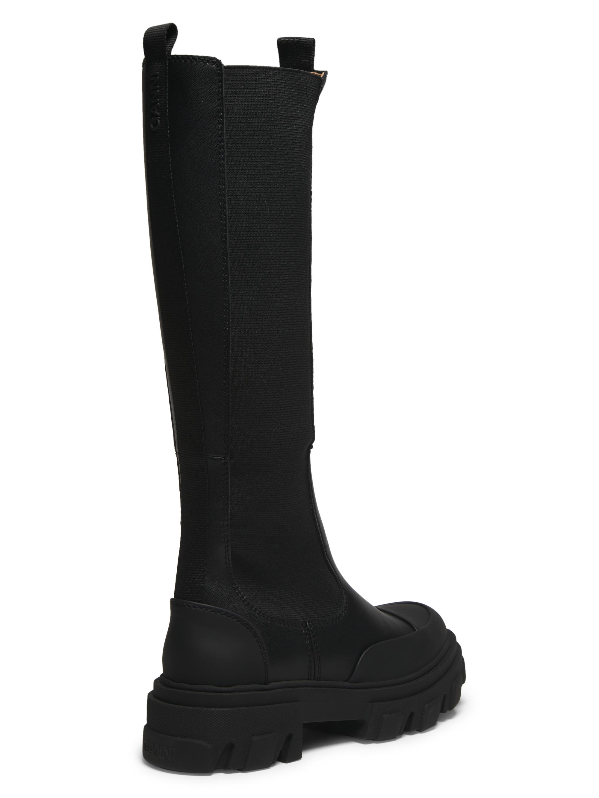 Ganni Cleated Knee-High Chelsea Boots | Saks Fifth Avenue