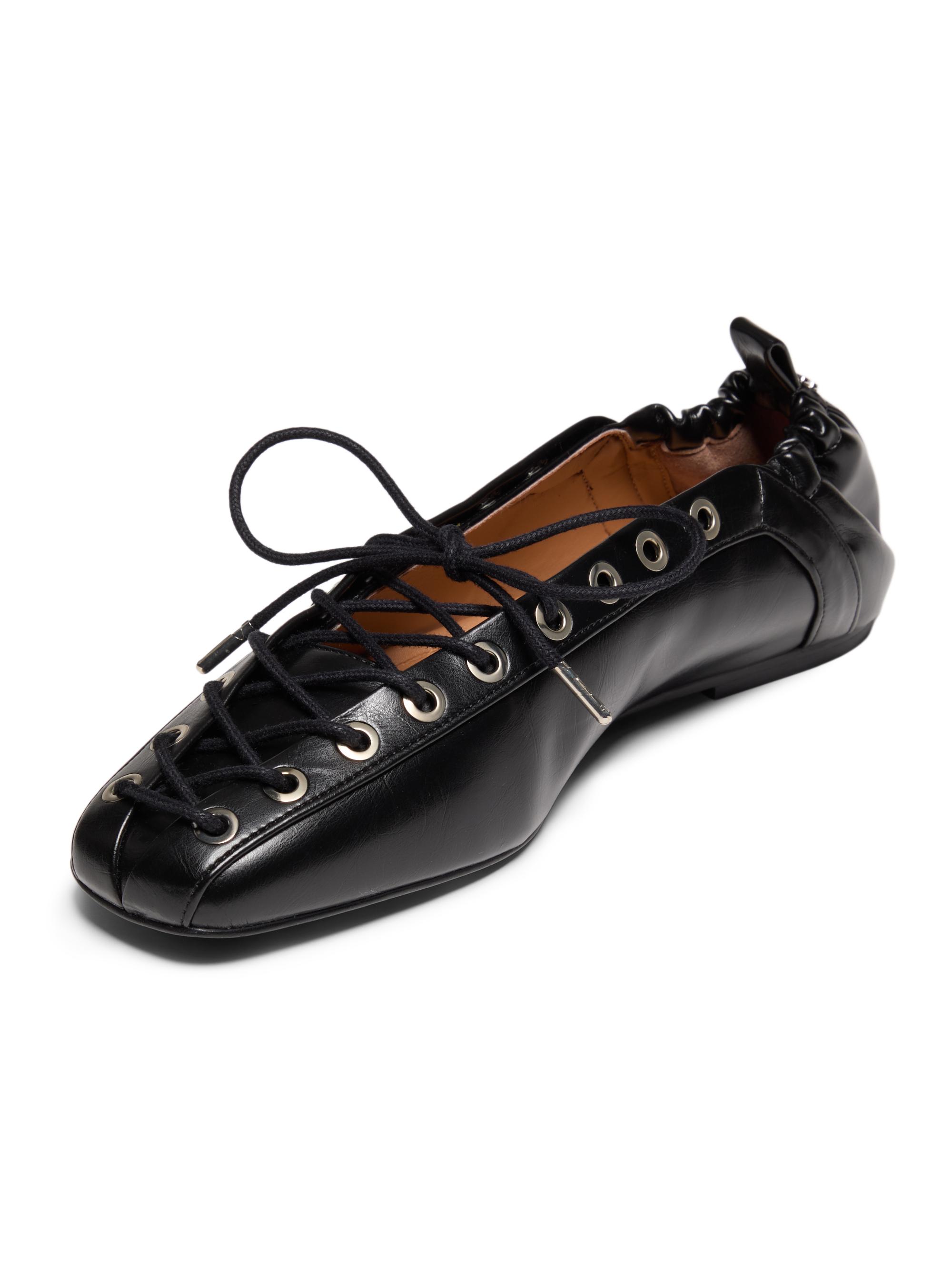 Ganni Lace-Up Ballerina Flats | Saks Fifth Avenue
