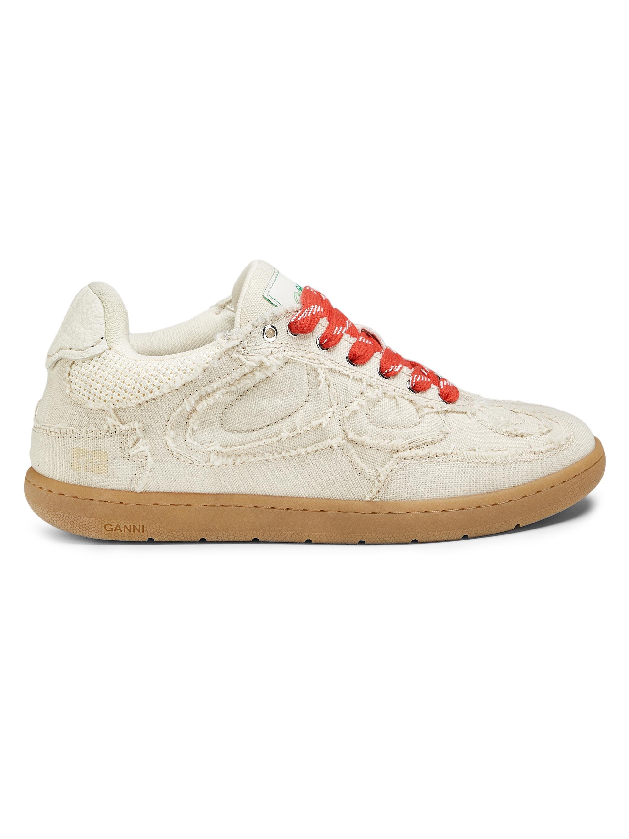 Ganni 08 Canvas Raw Edge Sneakers | Saks Fifth Avenue