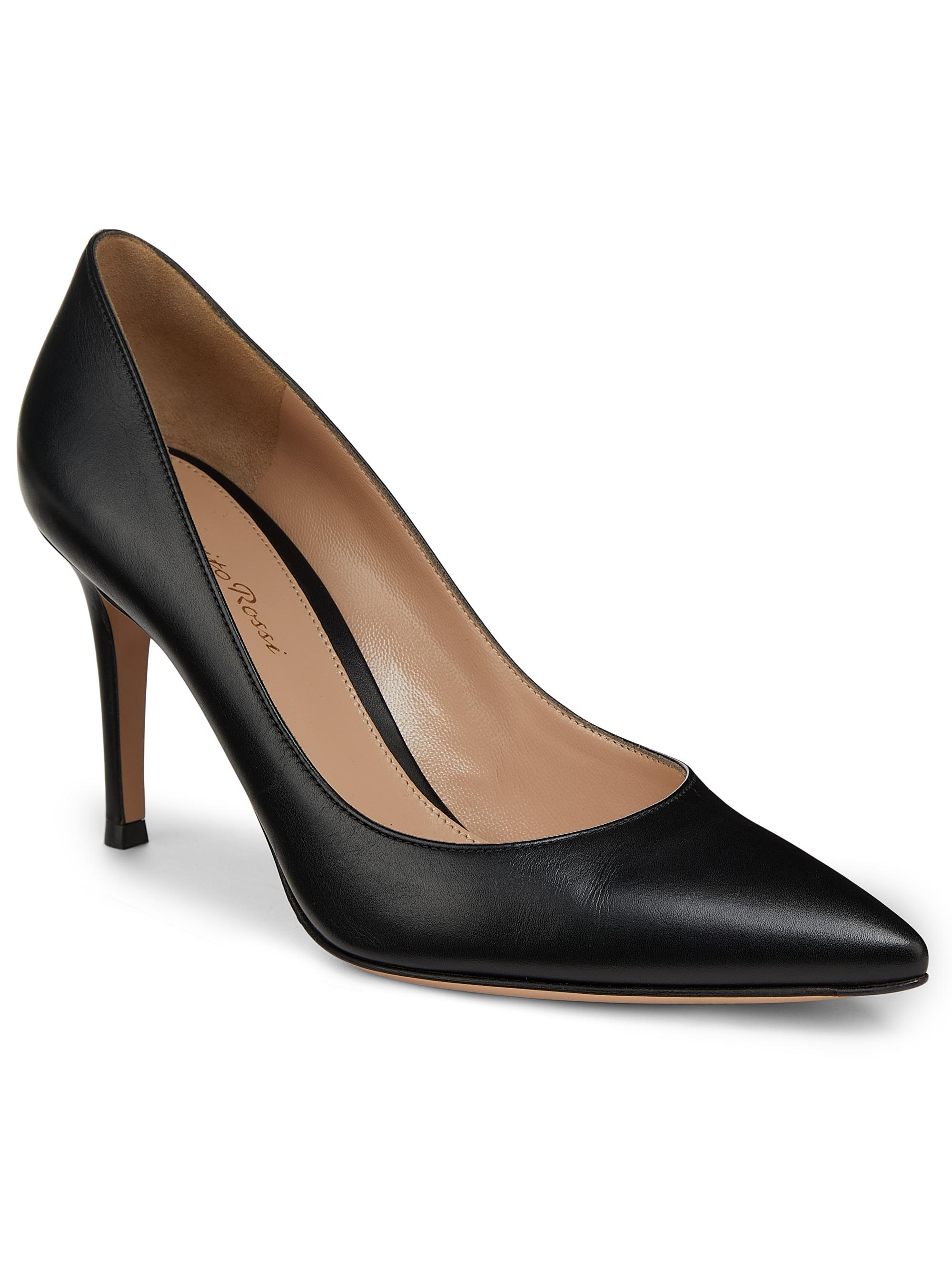 Gianvito Rossi 85MM Leather Stiletto Heel Pumps | Saks Fifth Avenue