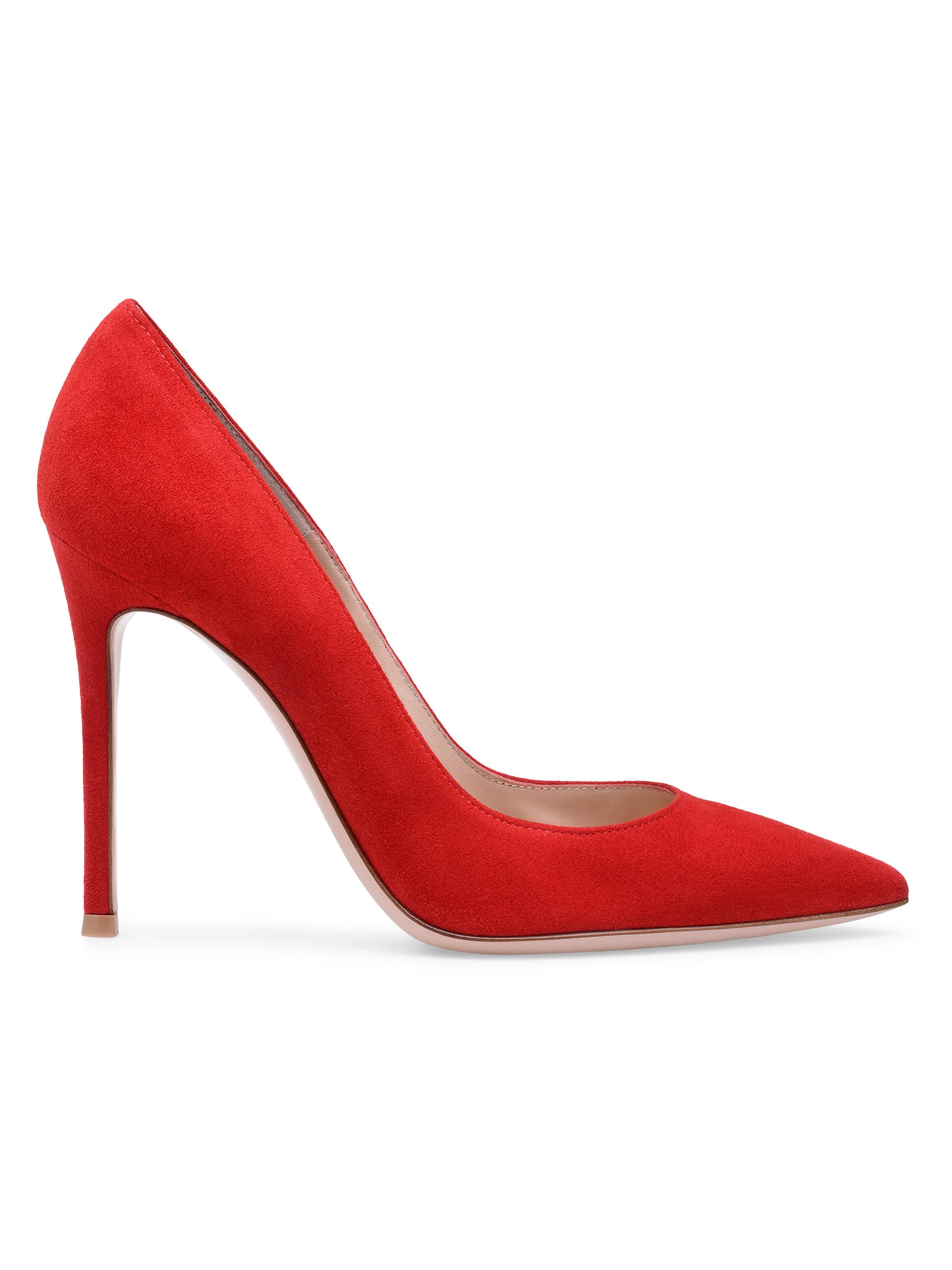 Gianvito Rossi Women's 105MM Suede Pumps - Tabasco Red