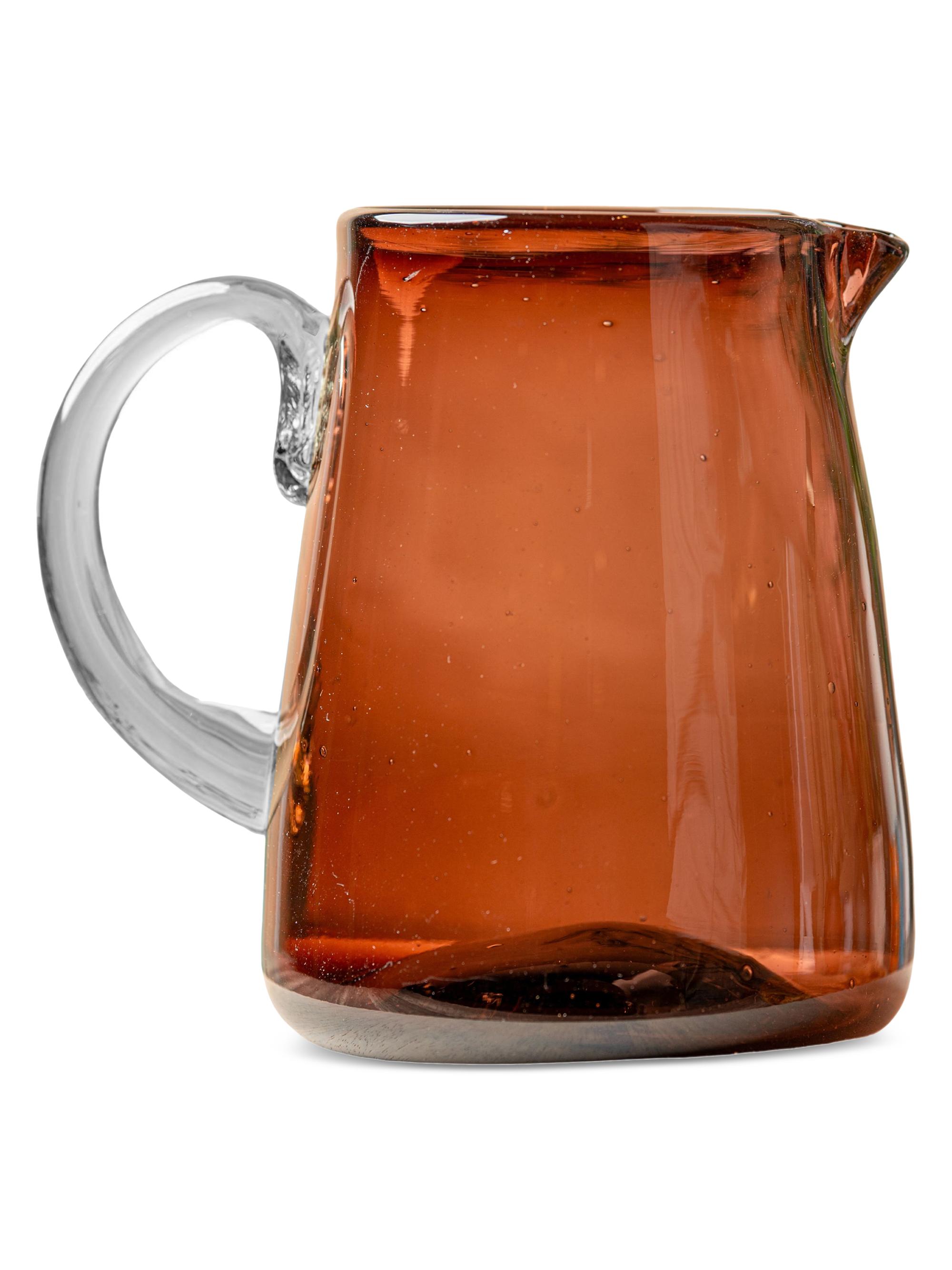 Verve Culture Handblown Glass Pitcher - Brown