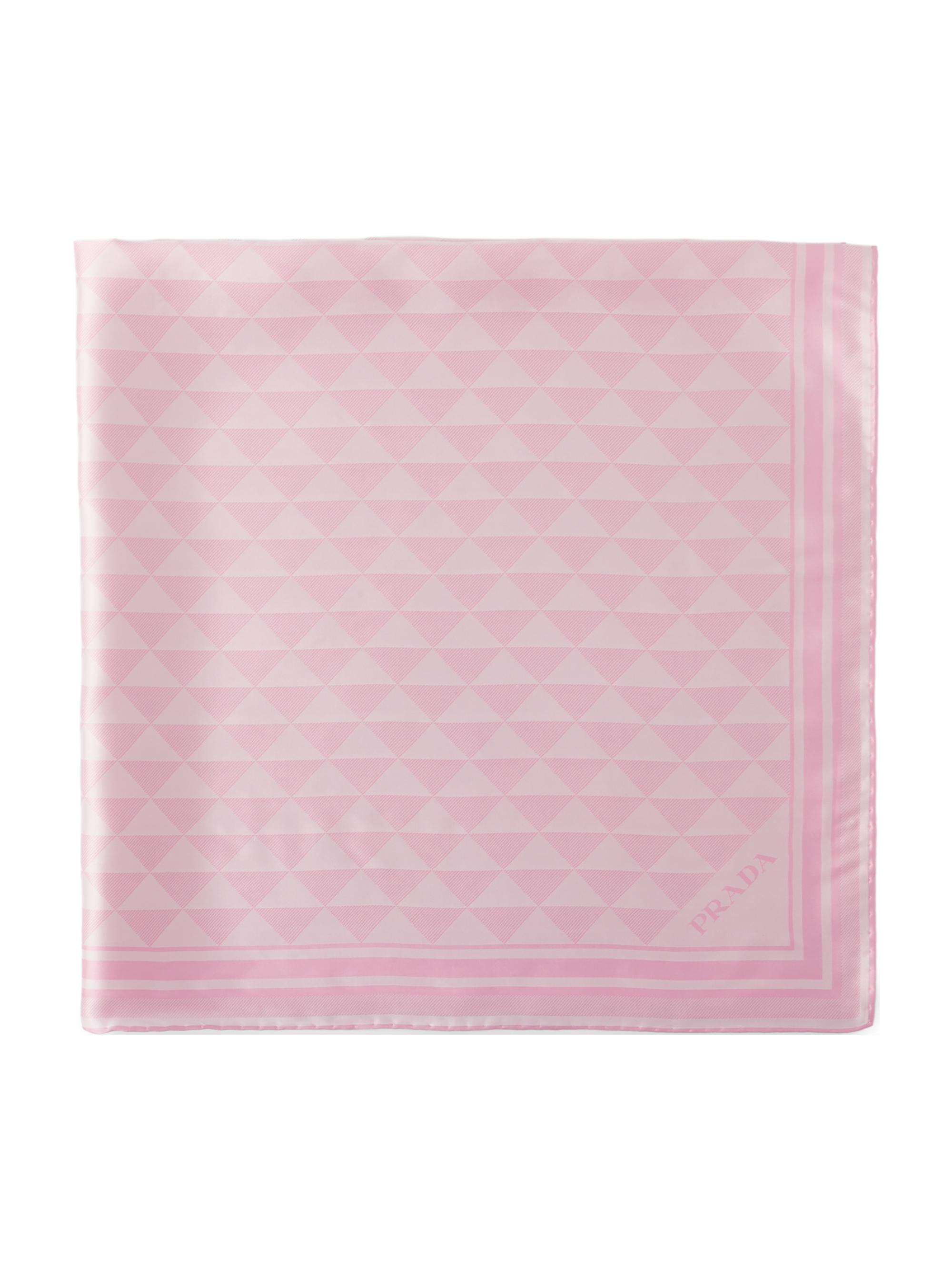 Prada Women's Printed Silk Scarf - Pink