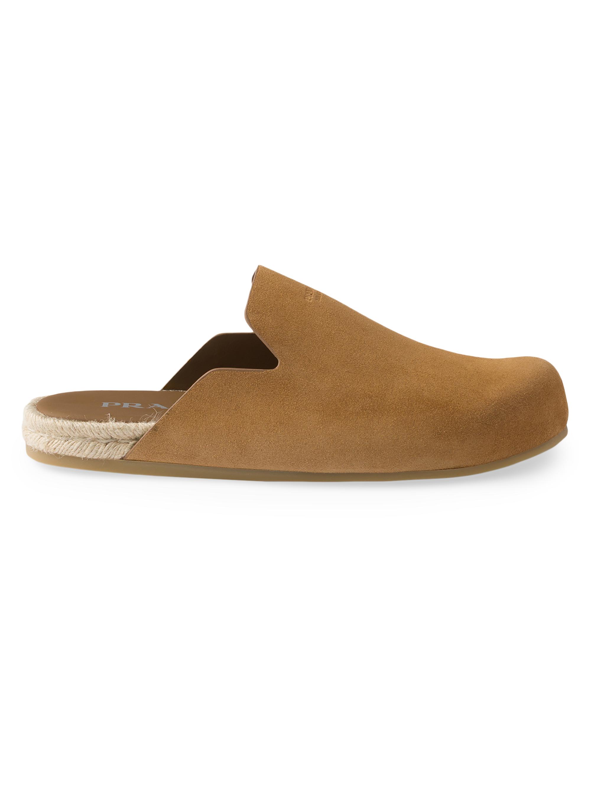Prada Men's Suede Mules - Brown