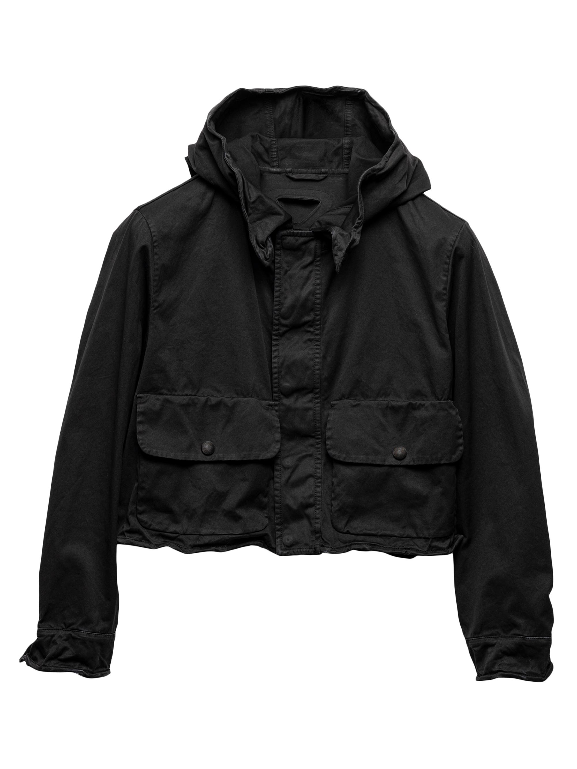 Prada Men's Cropped Cotton Blouson Jacket - Black