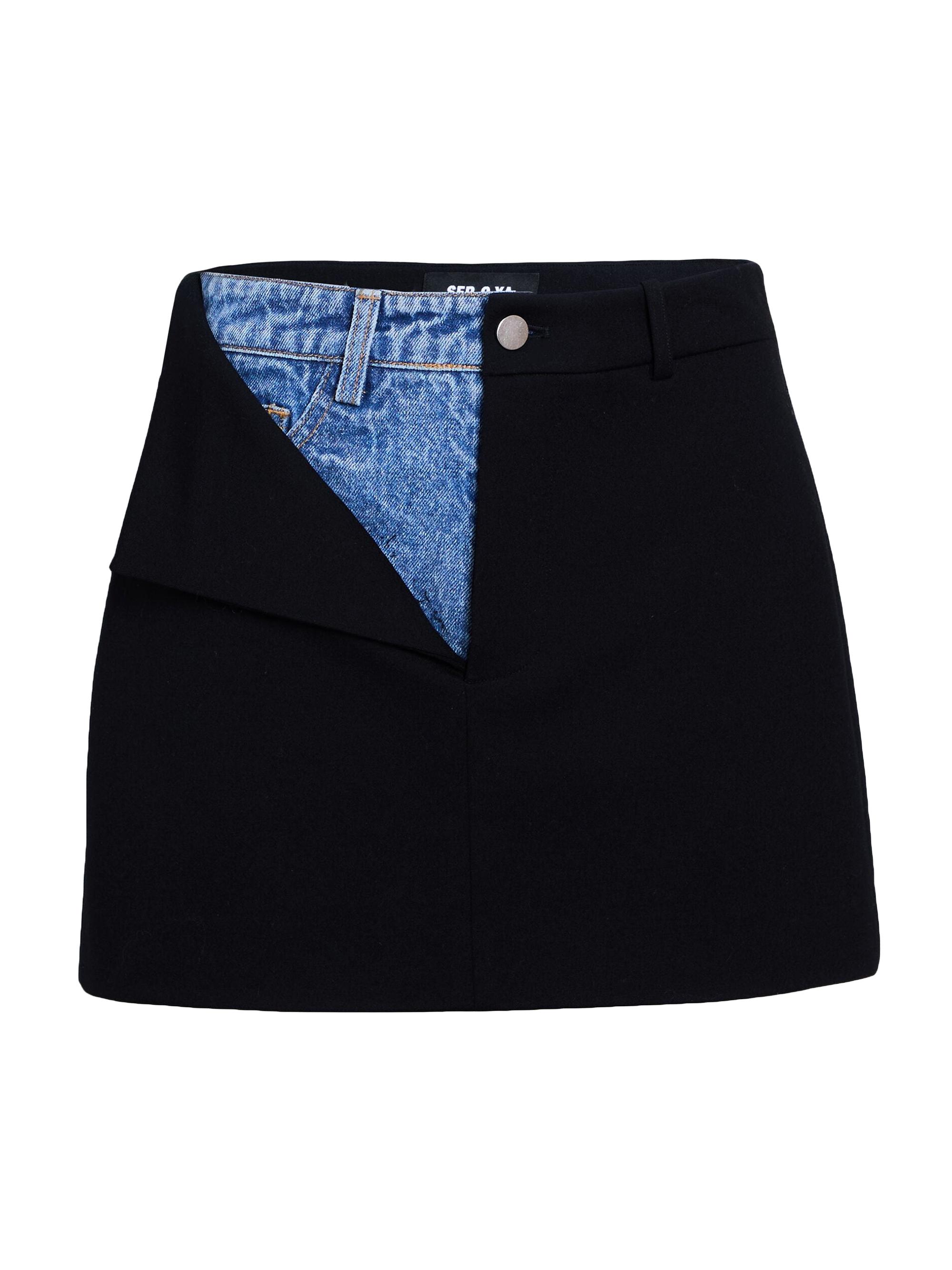 Ser.o.ya Women's Addison Skirt - Black Denim