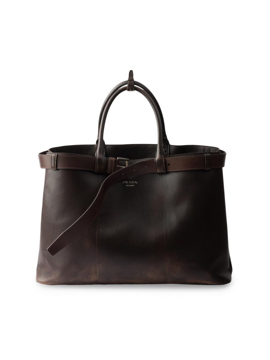 トートバッグ KARA Black nappa leather handbag (HB3732128 BLACKWHITE) Kara/カラ｜ブラック ナッパ レザー ハンドバッグ