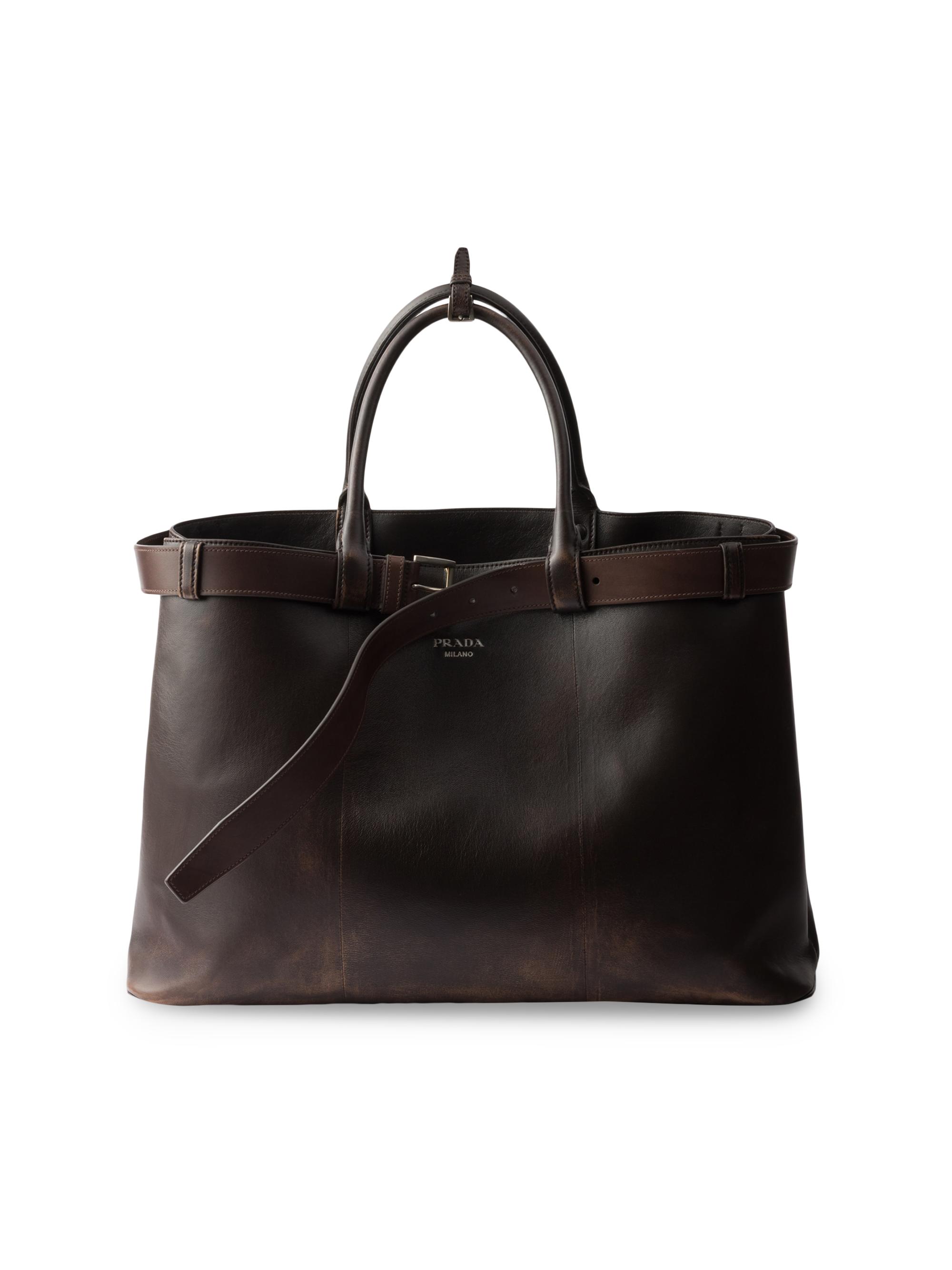 Bally Code Leather-Trimmed Nylon Tote Bag | Saks Fifth Avenue
