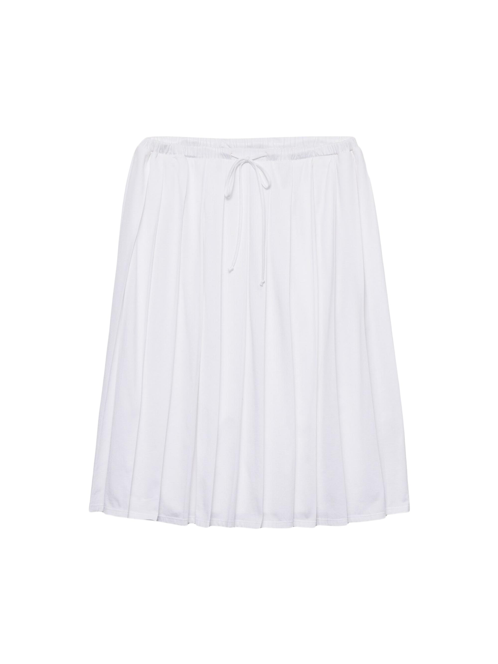 Prada Women's Pleated Jersey Skirt - White