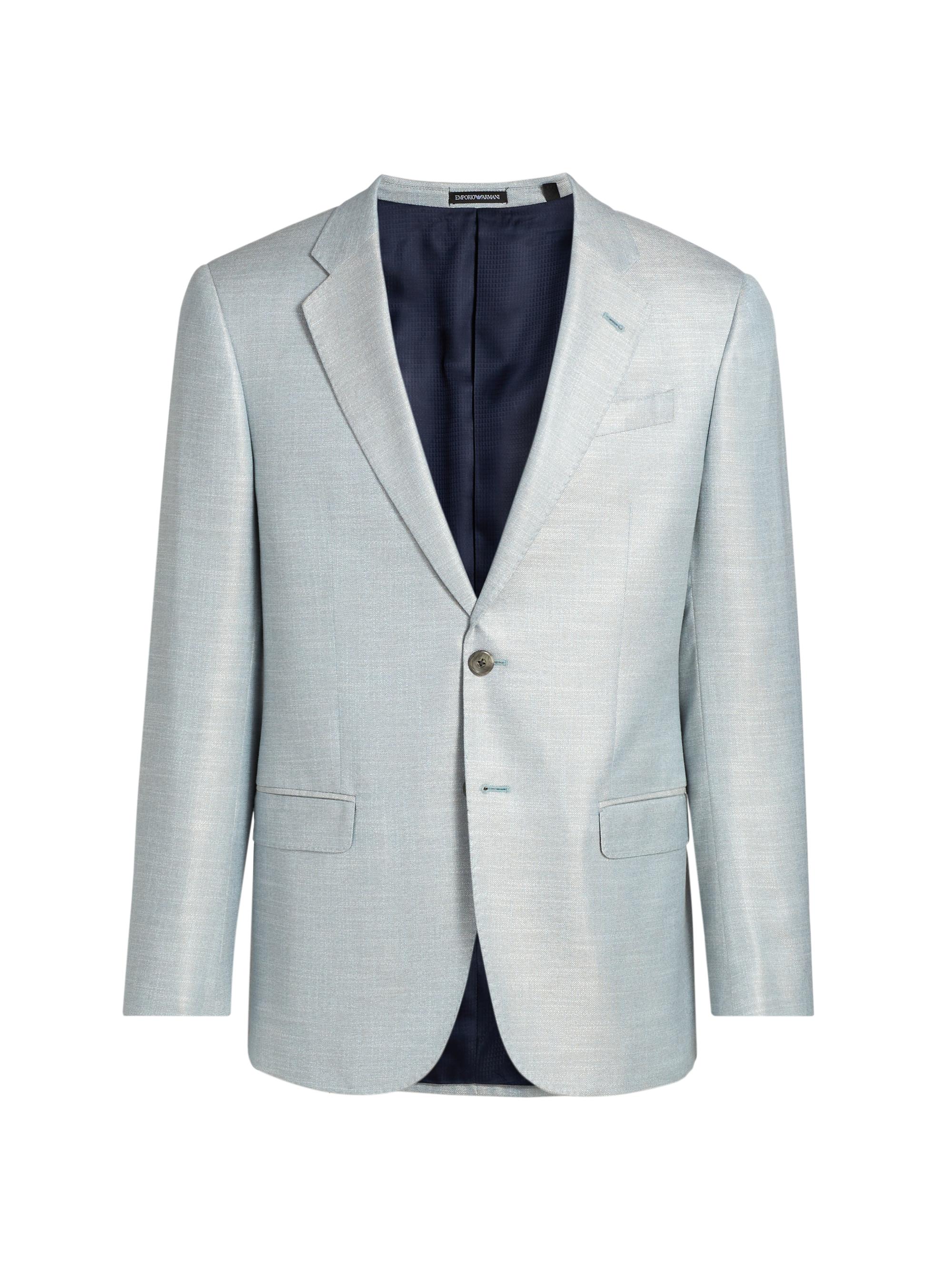 Emporio Armani Men's Bamboo Notch Lapel Jacket - Grey