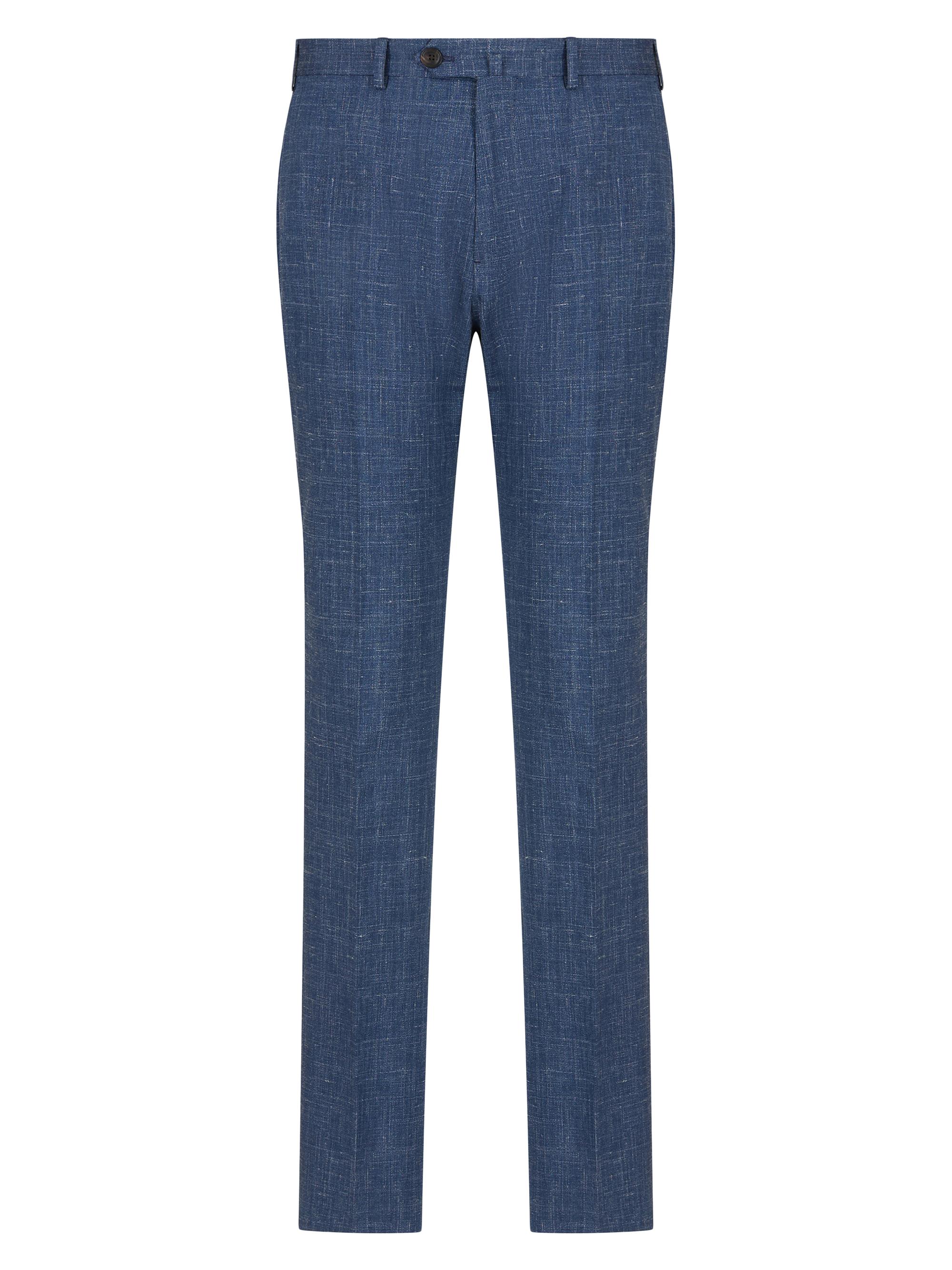 Emporio Armani Men's Textured Virgin Wool-Blend Pants - Dark Blue