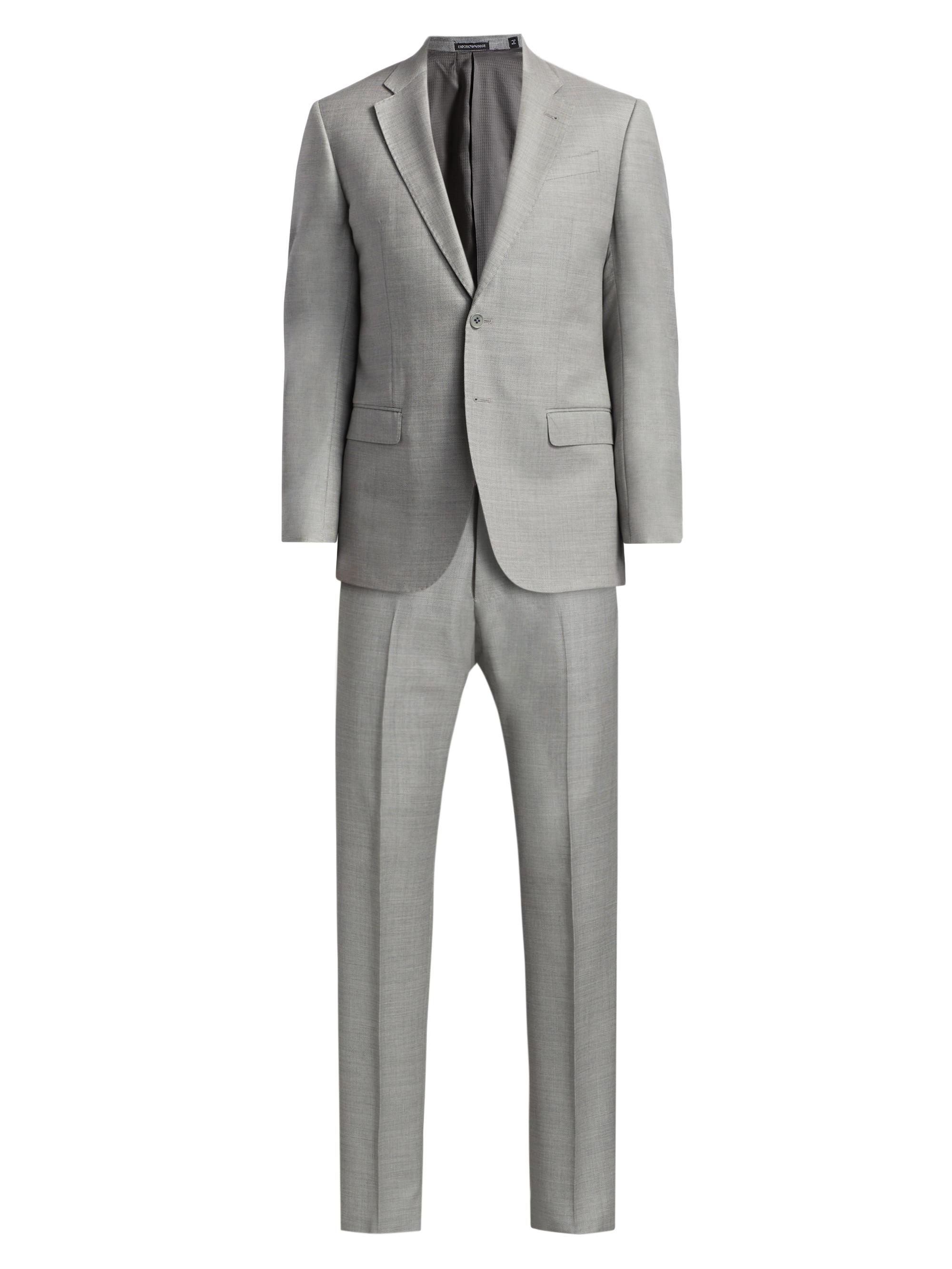 Emporio Armani Wool Single-Breasted Suit | Saks Fifth Avenue