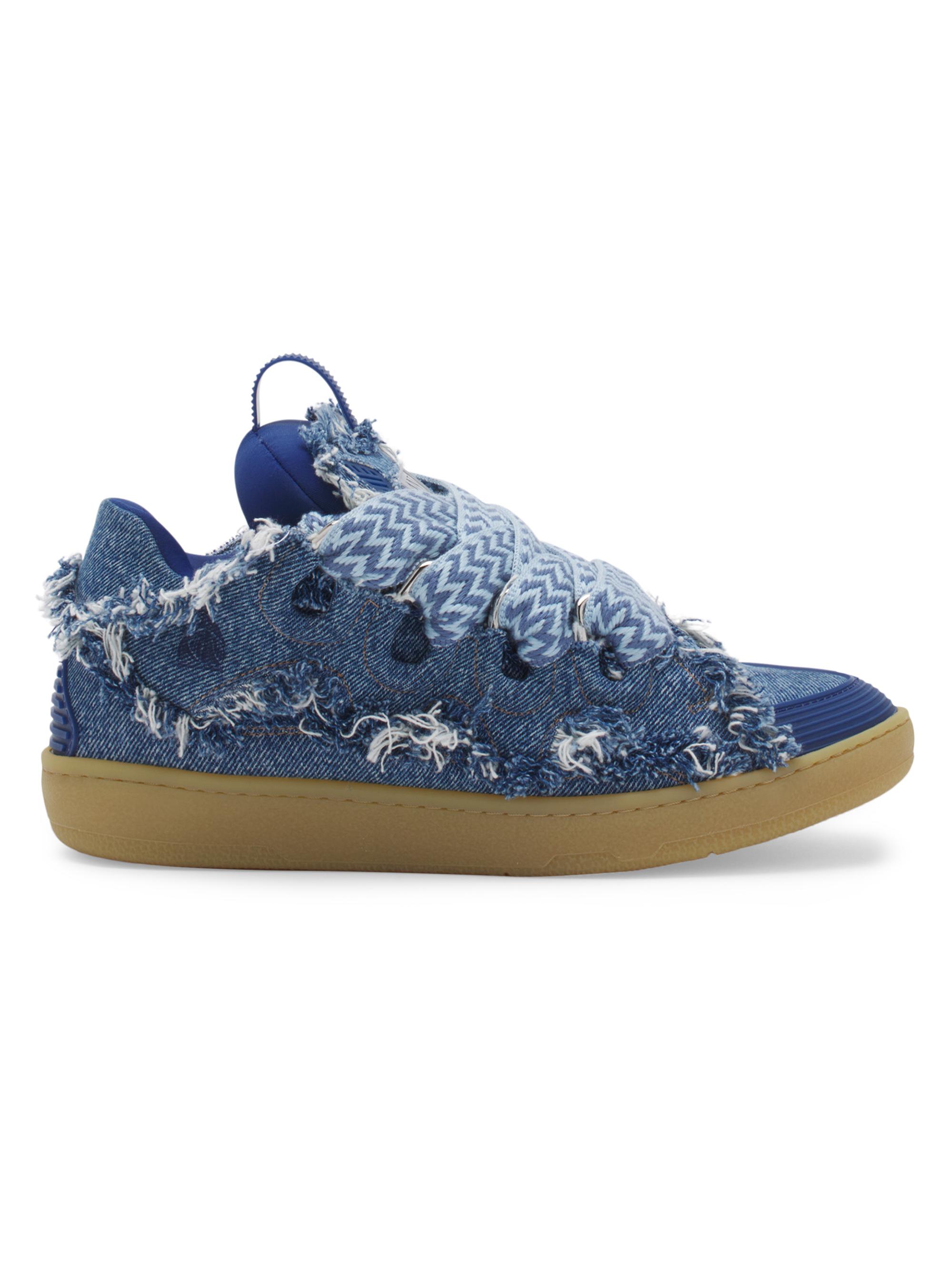 Lanvin Women's Curb Sneakers in Denim - Denim Blue