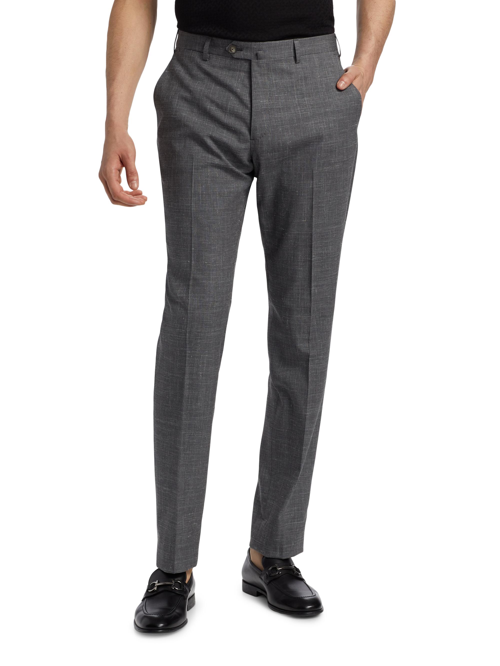 Emporio Armani Virgin Wool-Blend Dress Pants | Saks Fifth Avenue