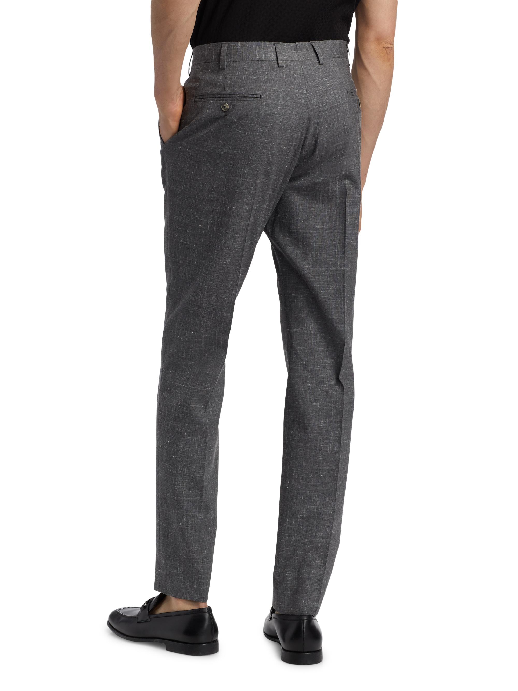Emporio Armani Virgin Wool-Blend Dress Pants | Saks Fifth Avenue