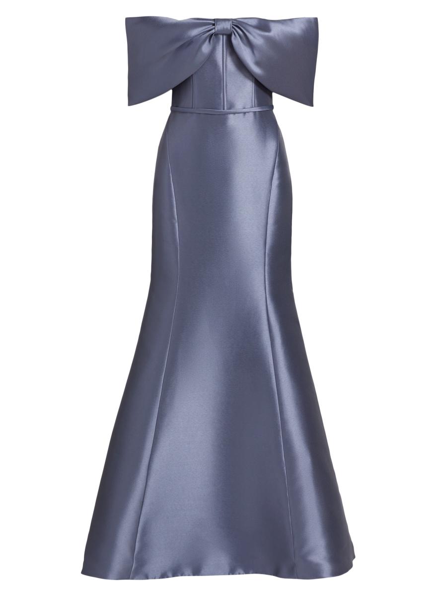 Amsale Mikado Off-The-Shoulder Gown | Saks Fifth Avenue