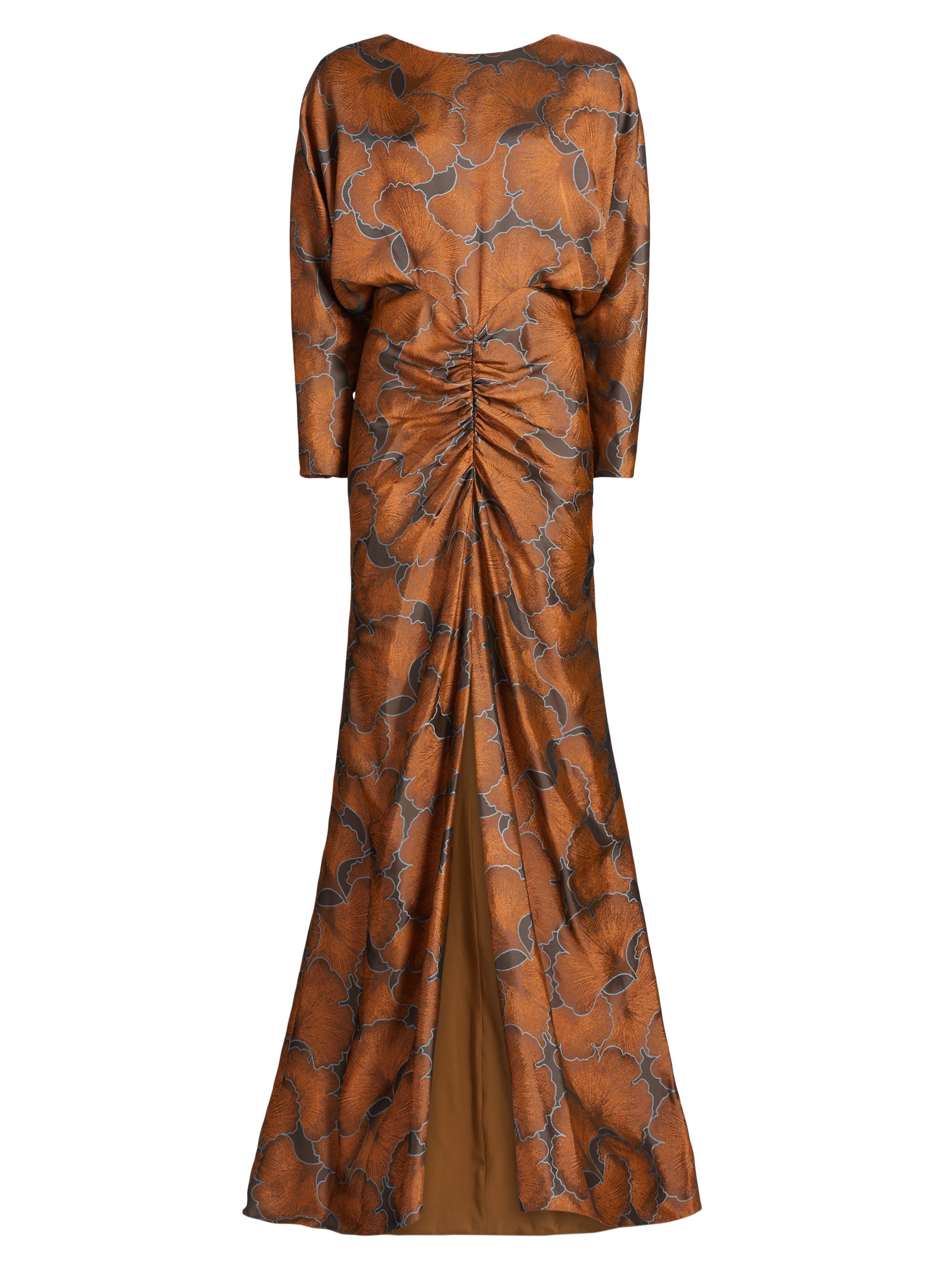 Amsale Printed Draped Gown | Saks Fifth Avenue