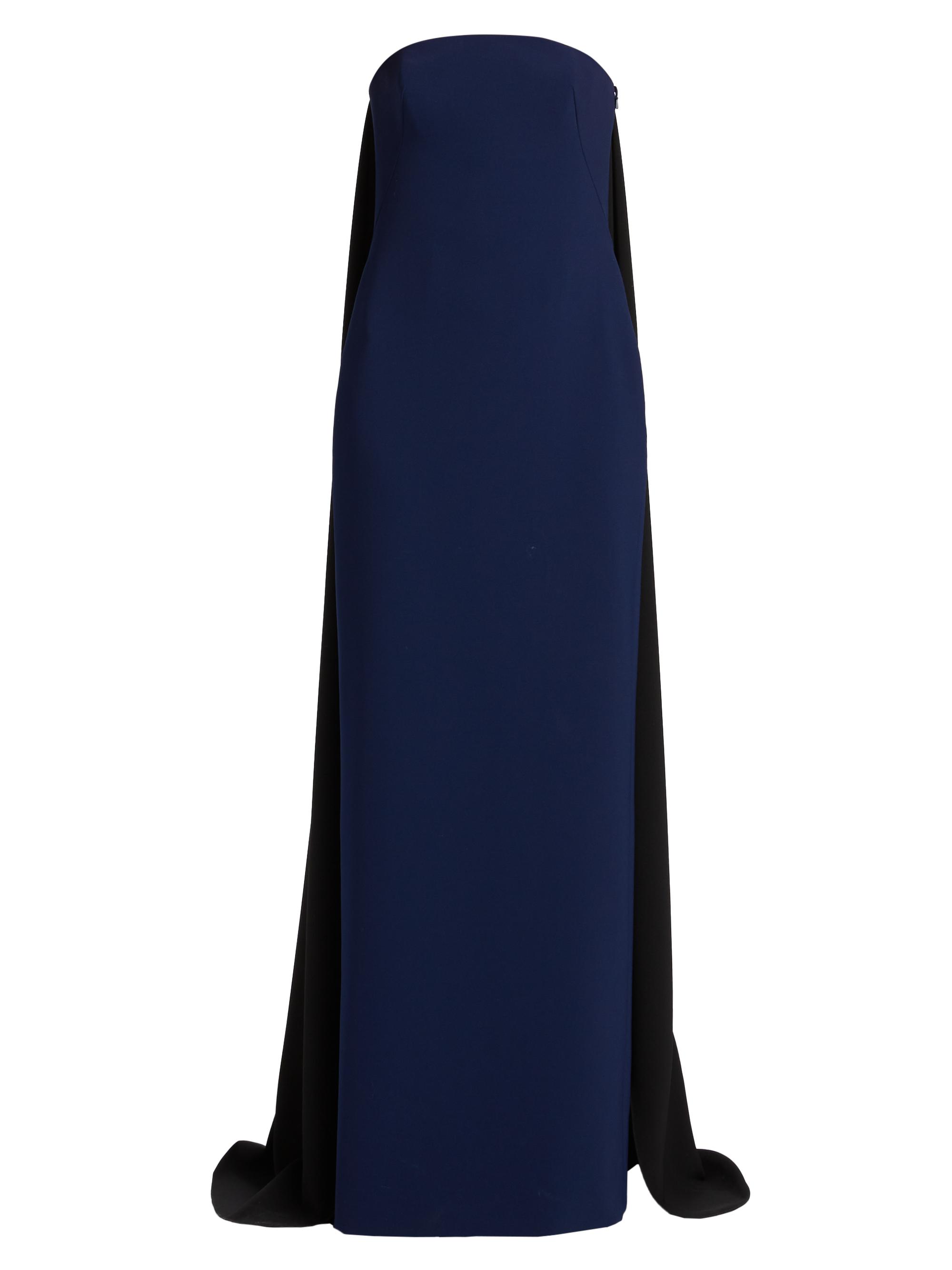 Amsale Women's Strapless Tent Gown - Navy Black