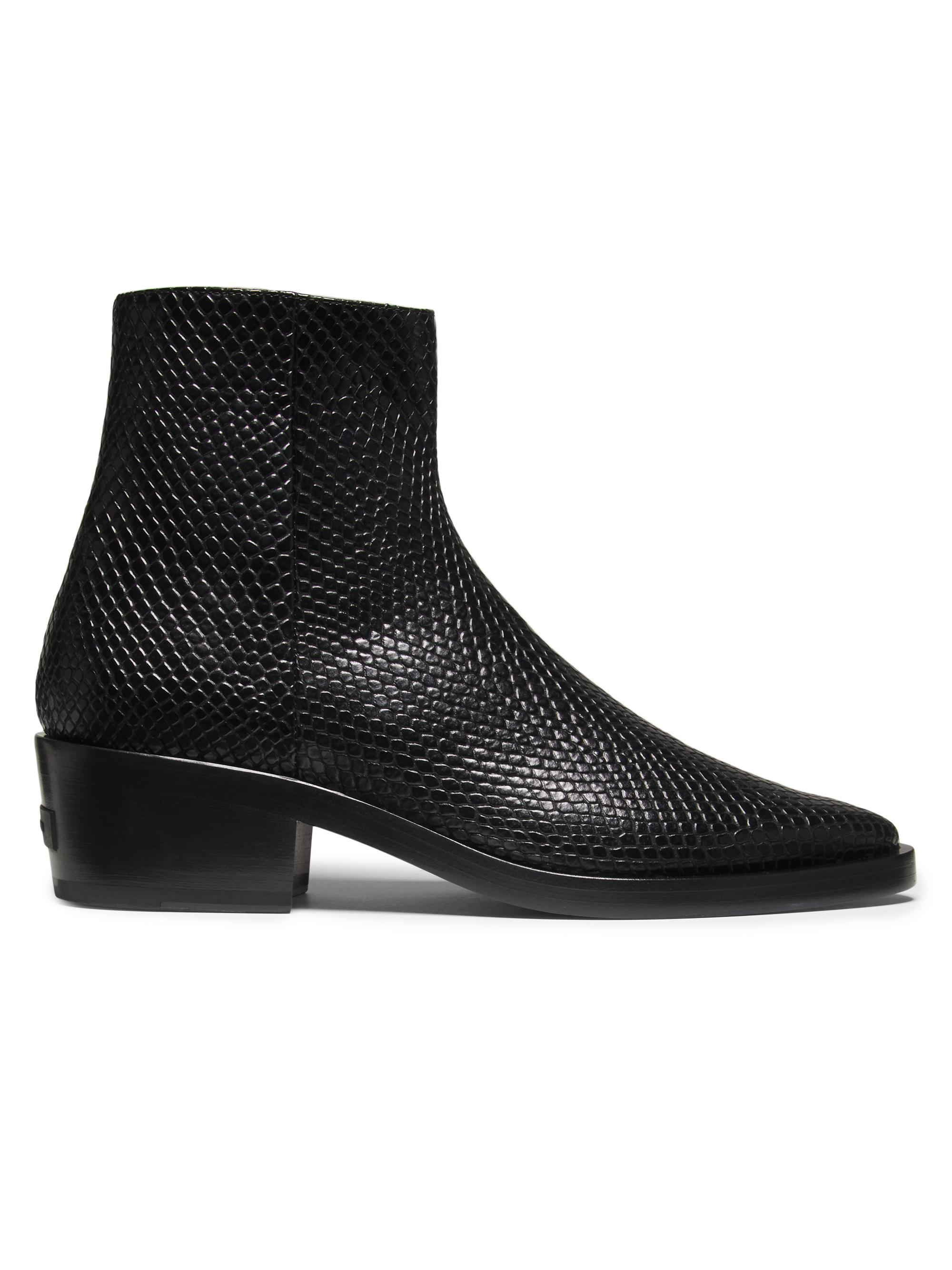 Fear of God Men's Santa Fe Snakeskin-Embossed Leather Ankle Boots - Black