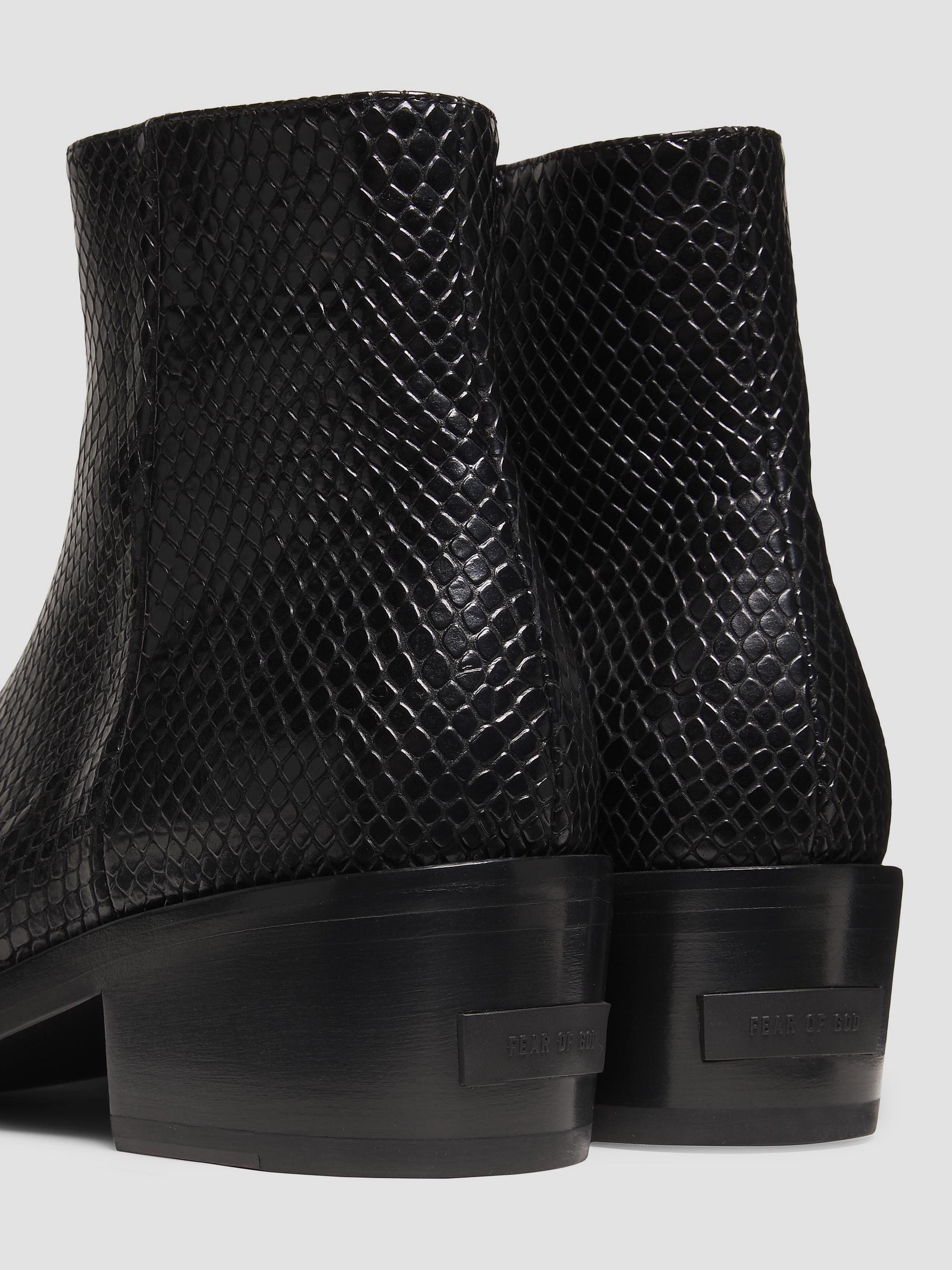 Fear of God Santa Fe Snakeskin-Embossed Leather Ankle Boots | Saks