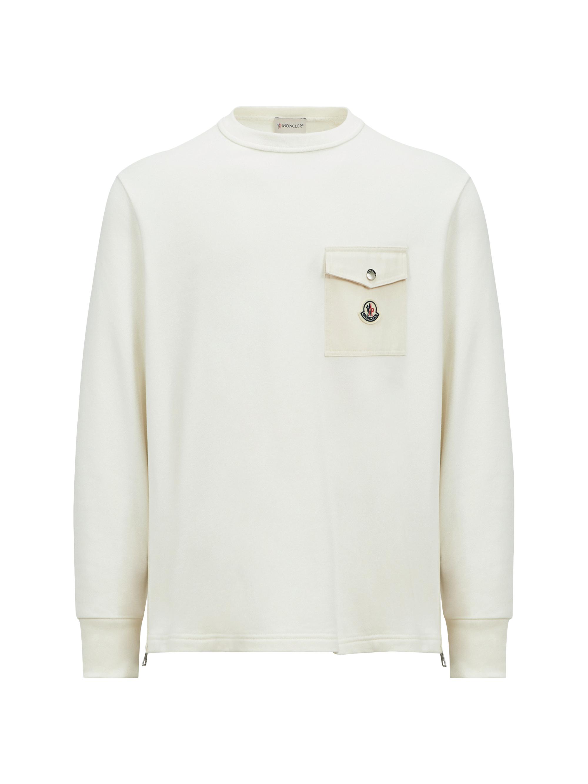Moncler Men's Sweatshirt in Cotton - White