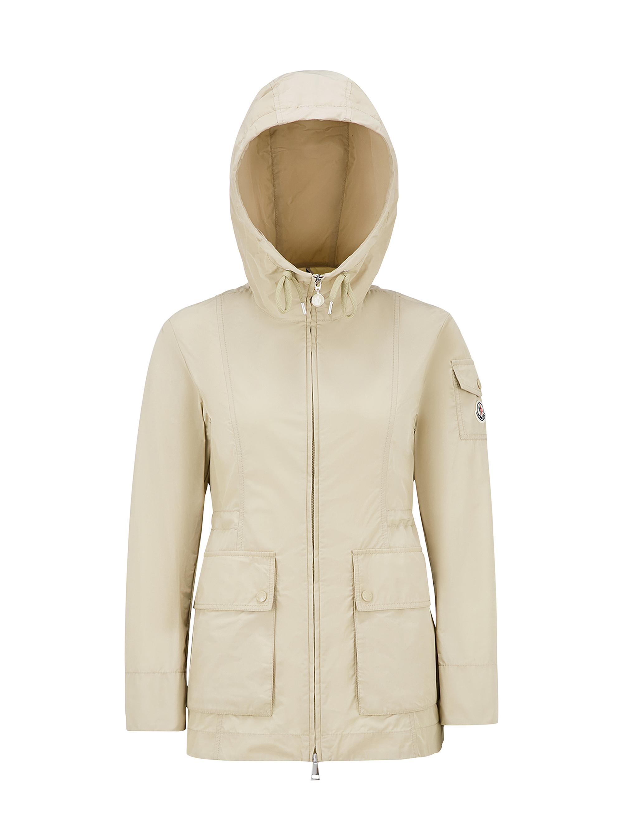 MONCLER ベージュ ジッパーポンチョ MONCLER モンクレール Mantella Cape ポンチョ ケープ フード ダウン