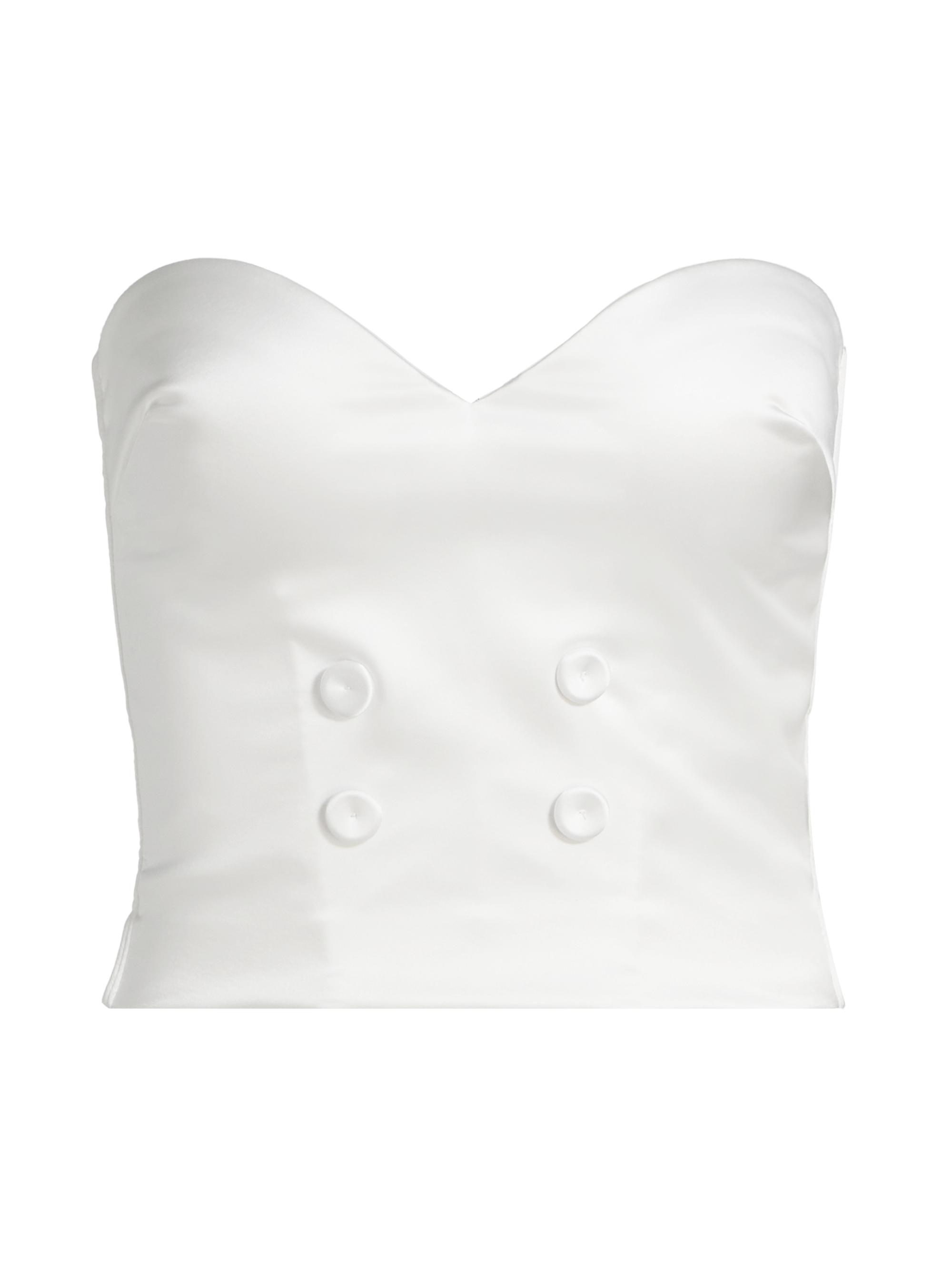 Chiara Boni La Petite Robe Women's Chrystele Satin Bustier Top - White