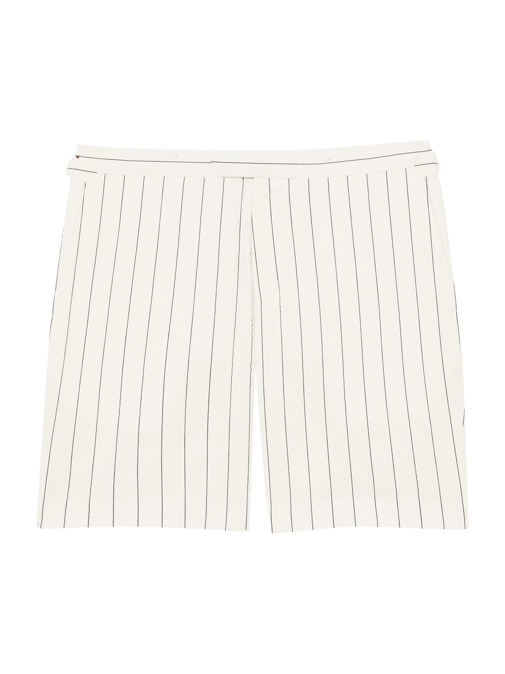 Reiss Men's Regatta Striped Shorts - White Navy