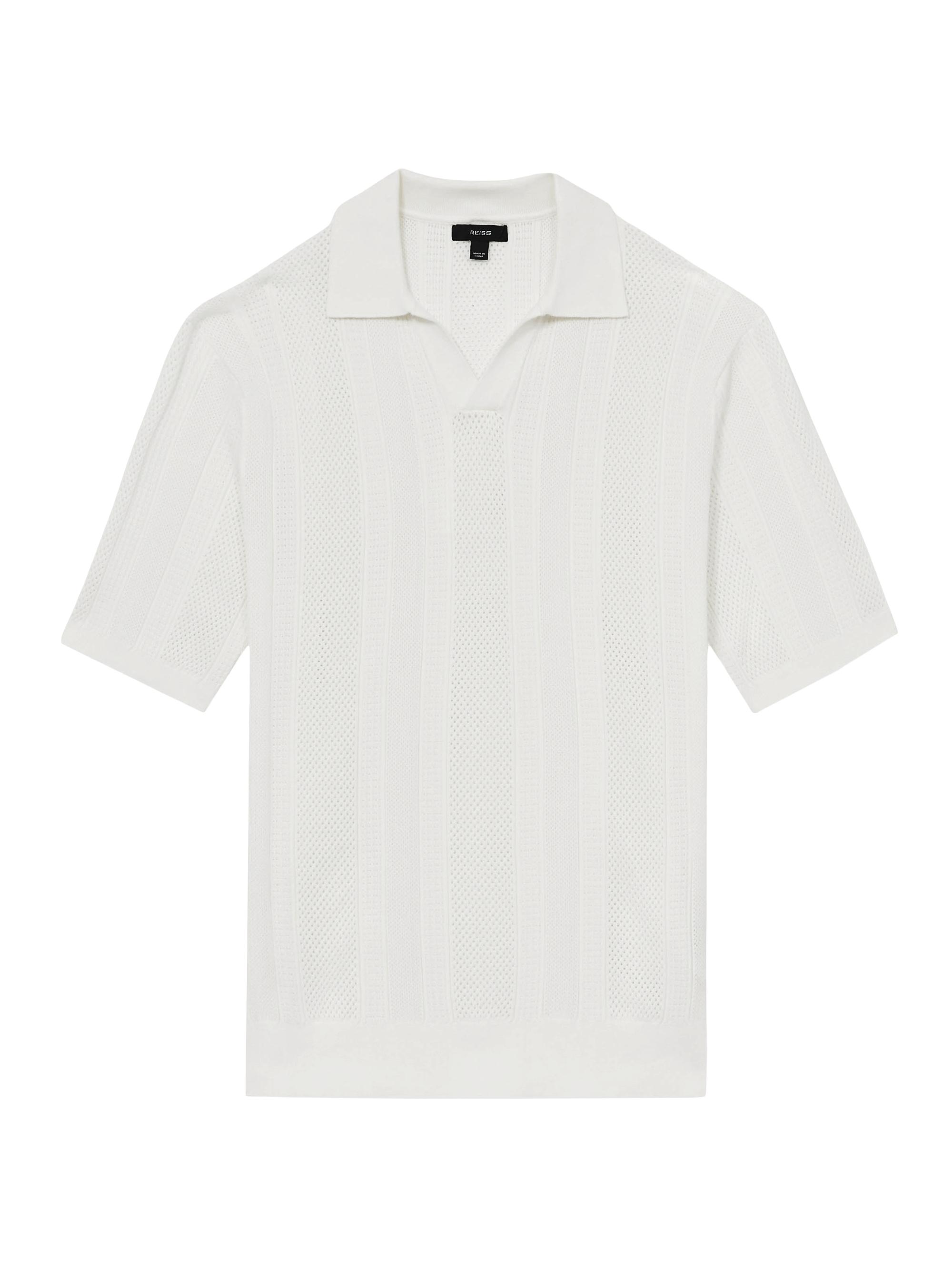 Reiss Men's Kansas Knitted Polo - White