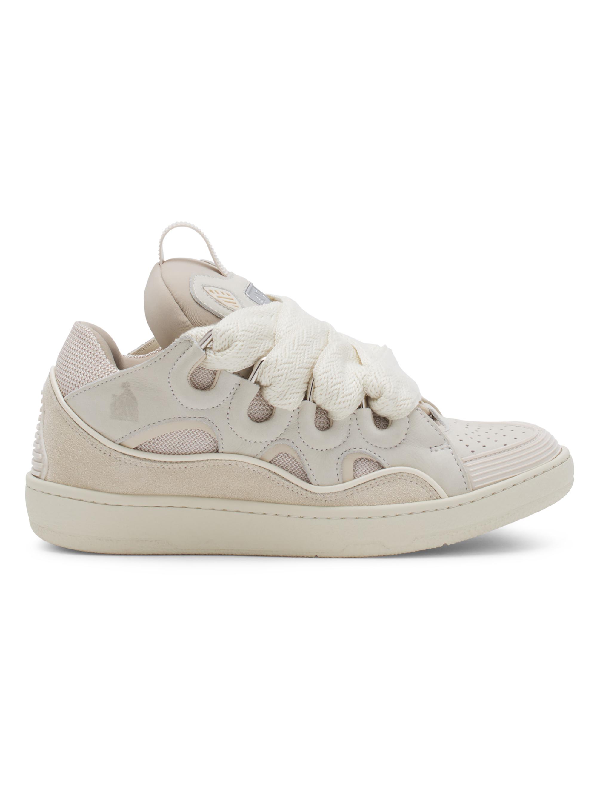 Lanvin Women's Leather Curb Sneakers - Peach