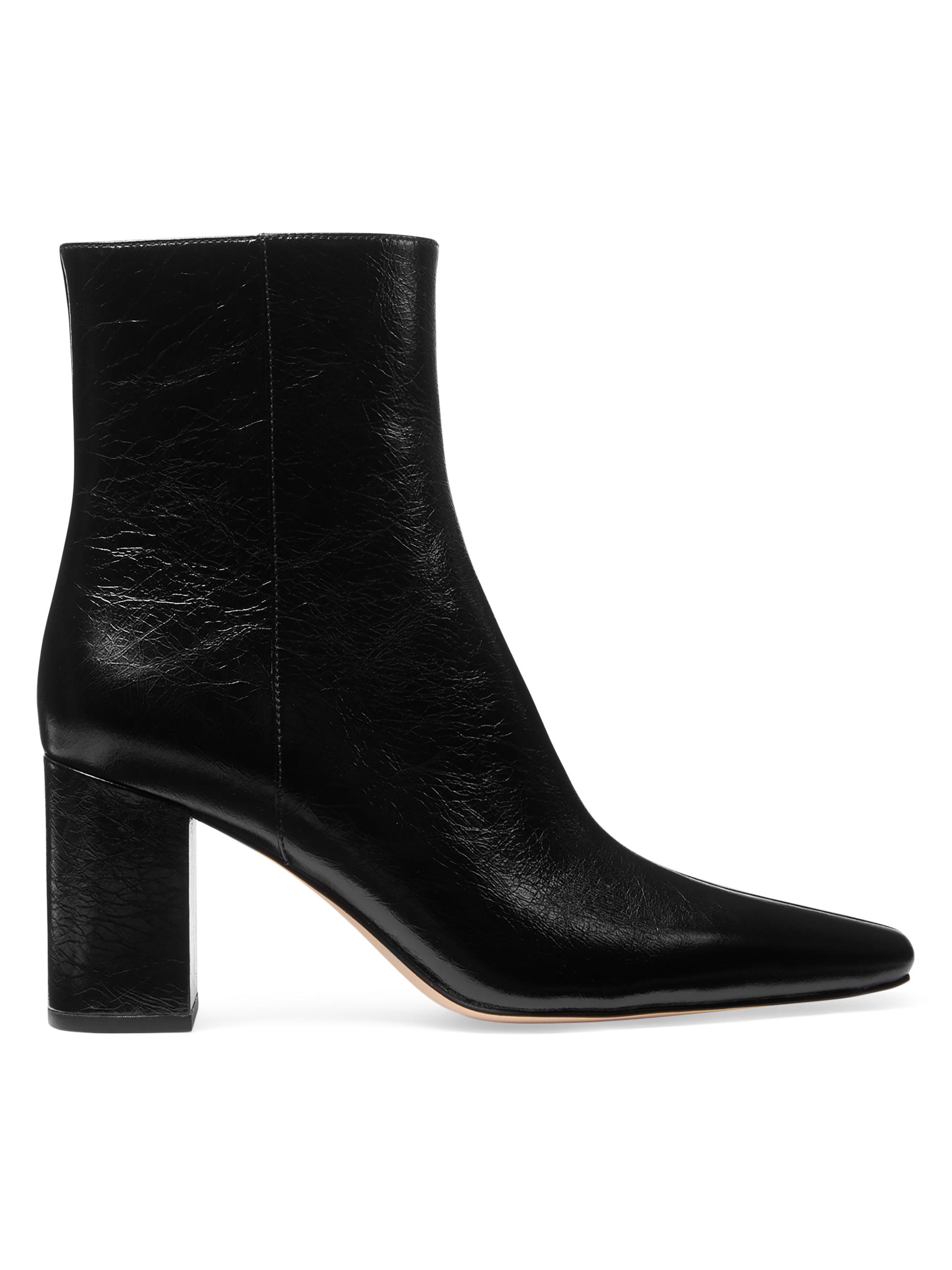 【ブラックハイヒール】KARINE MILA サイズ38 MICHAEL Michael Kors Elise 75MM Leather Block-Heel Booties | Saks