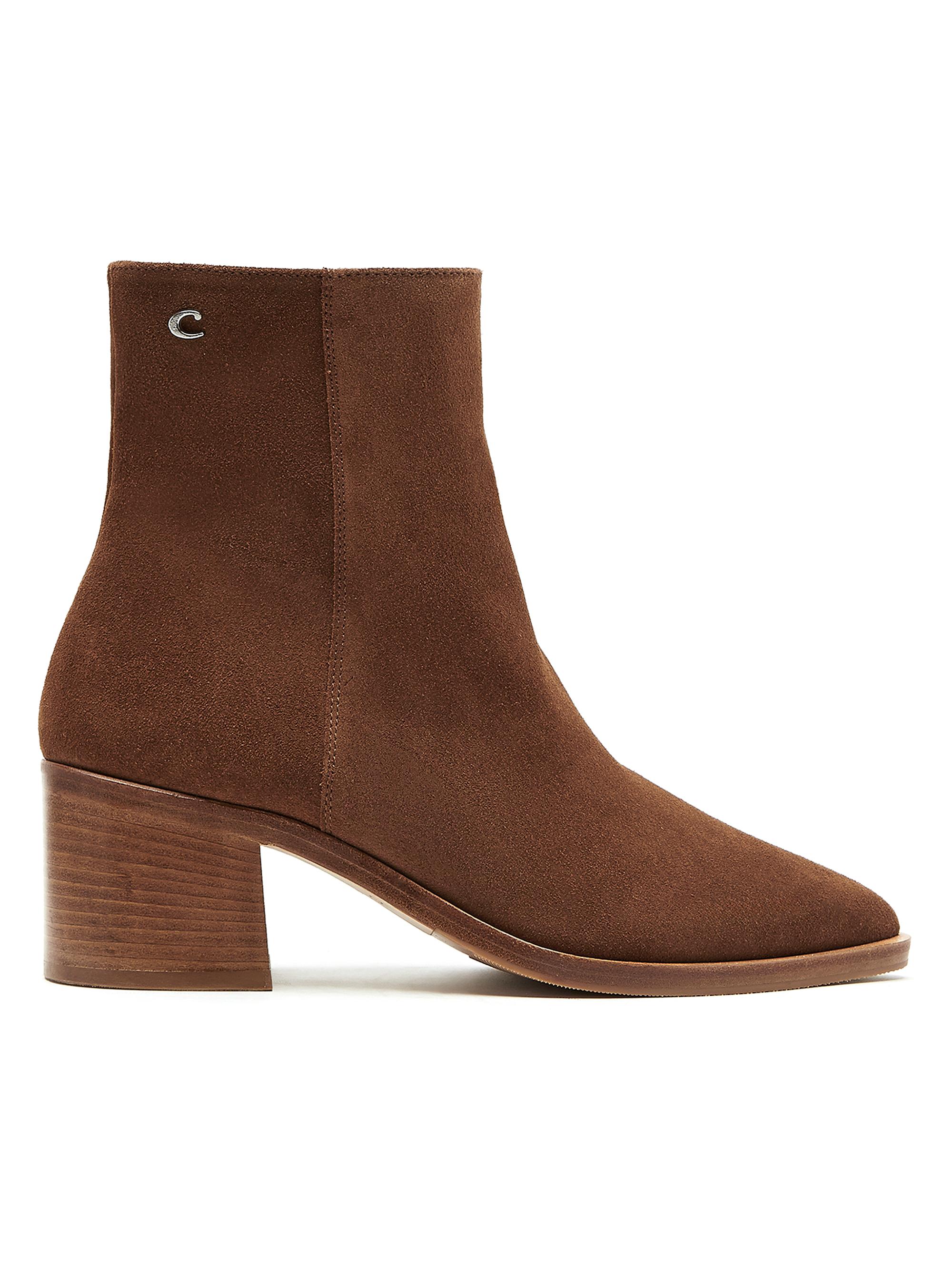 La Canadienne Women's Julieta 65MM Suede Booties - Toffee Suede